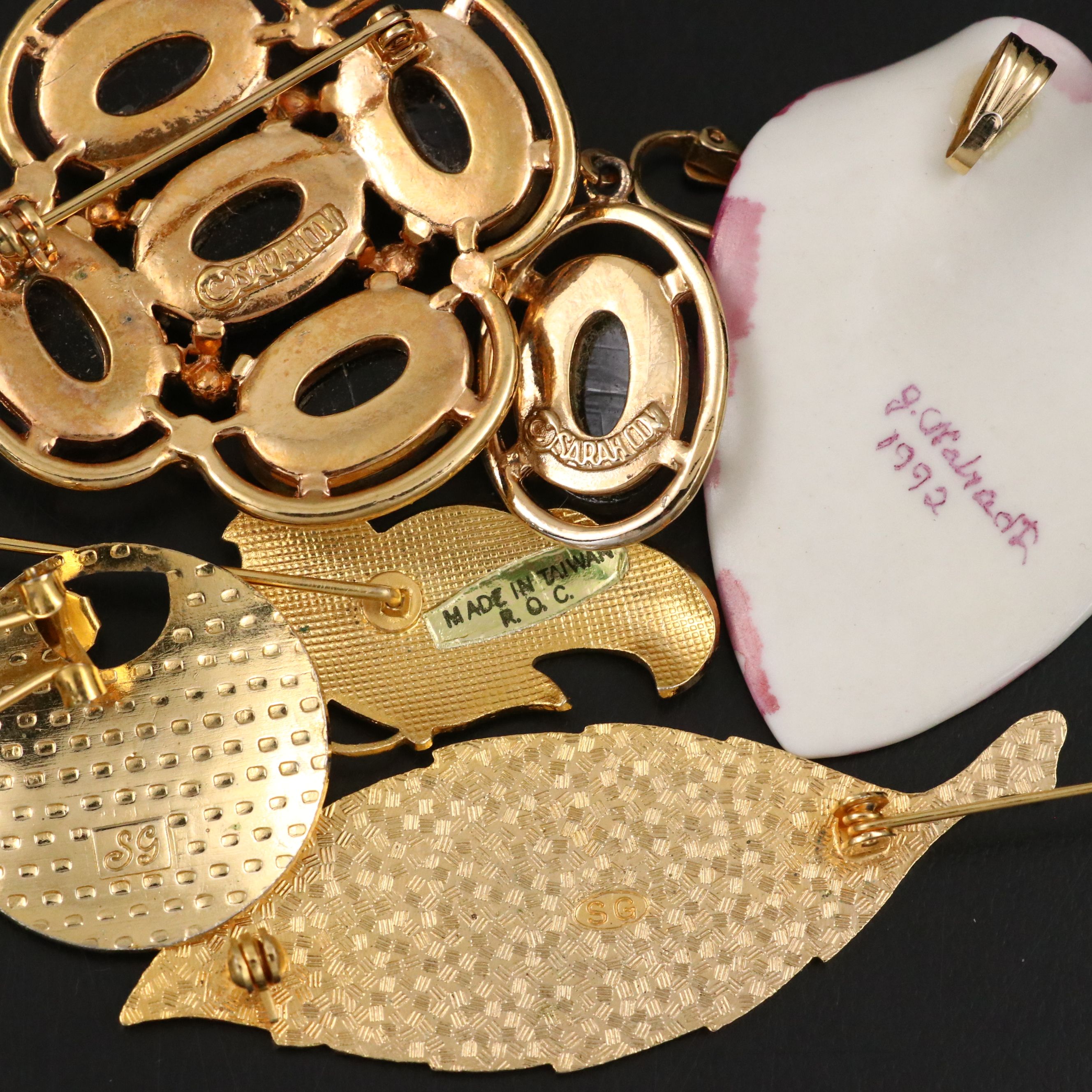 Cloisonné and Porcelain Featured in Vintage Jewelry