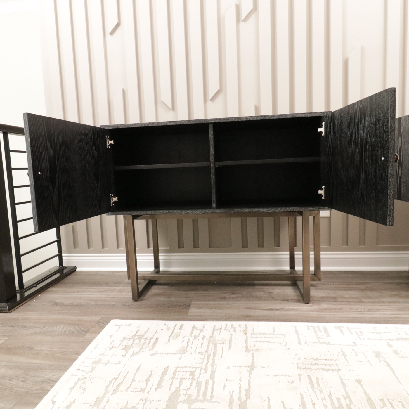 Pair of TOV Furniture "Mason" Black Buffets