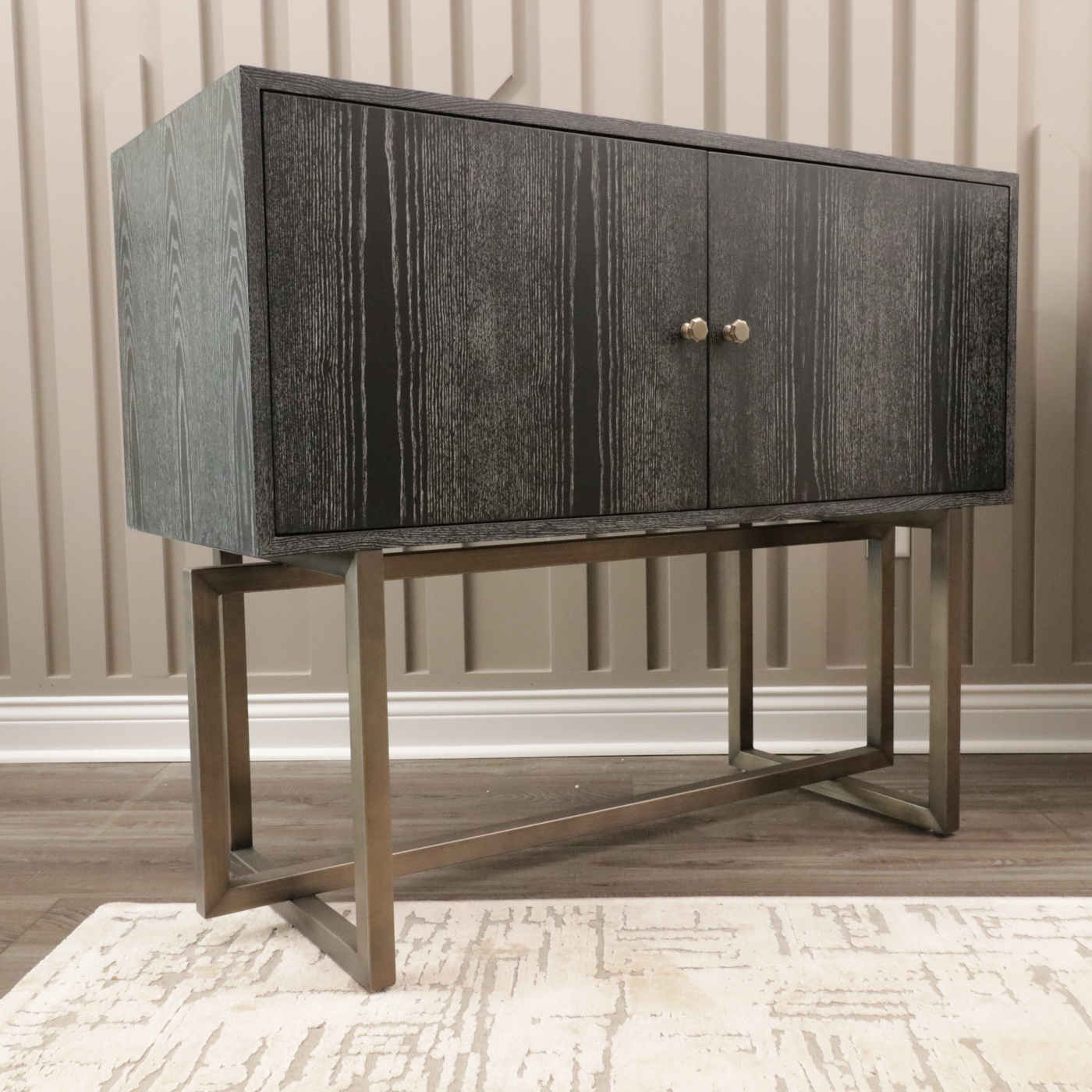 Pair of TOV Furniture "Mason" Black Buffets