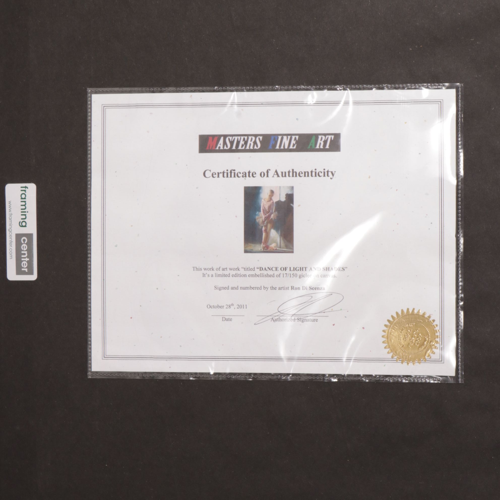 Ron Di Scenza Embellished Giclee "Dance of Light and Shadows", 2011