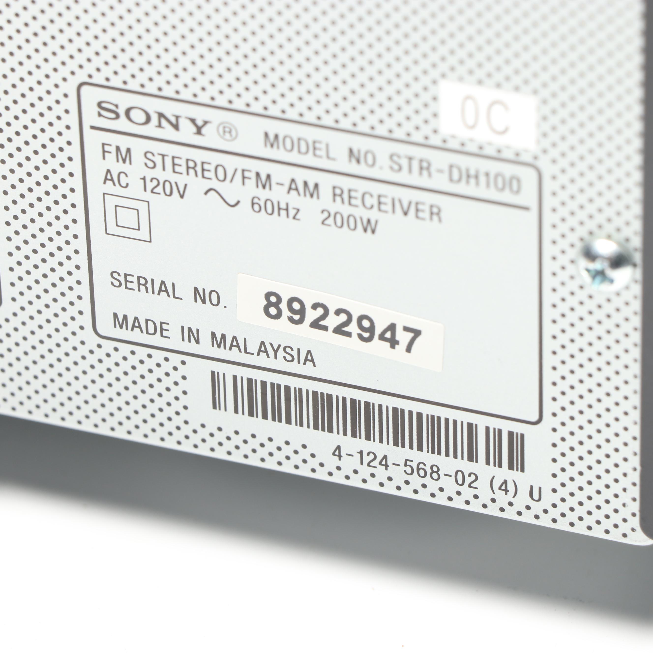 Sony STR-DH100 Stereo Receiver with Bose Speaker System