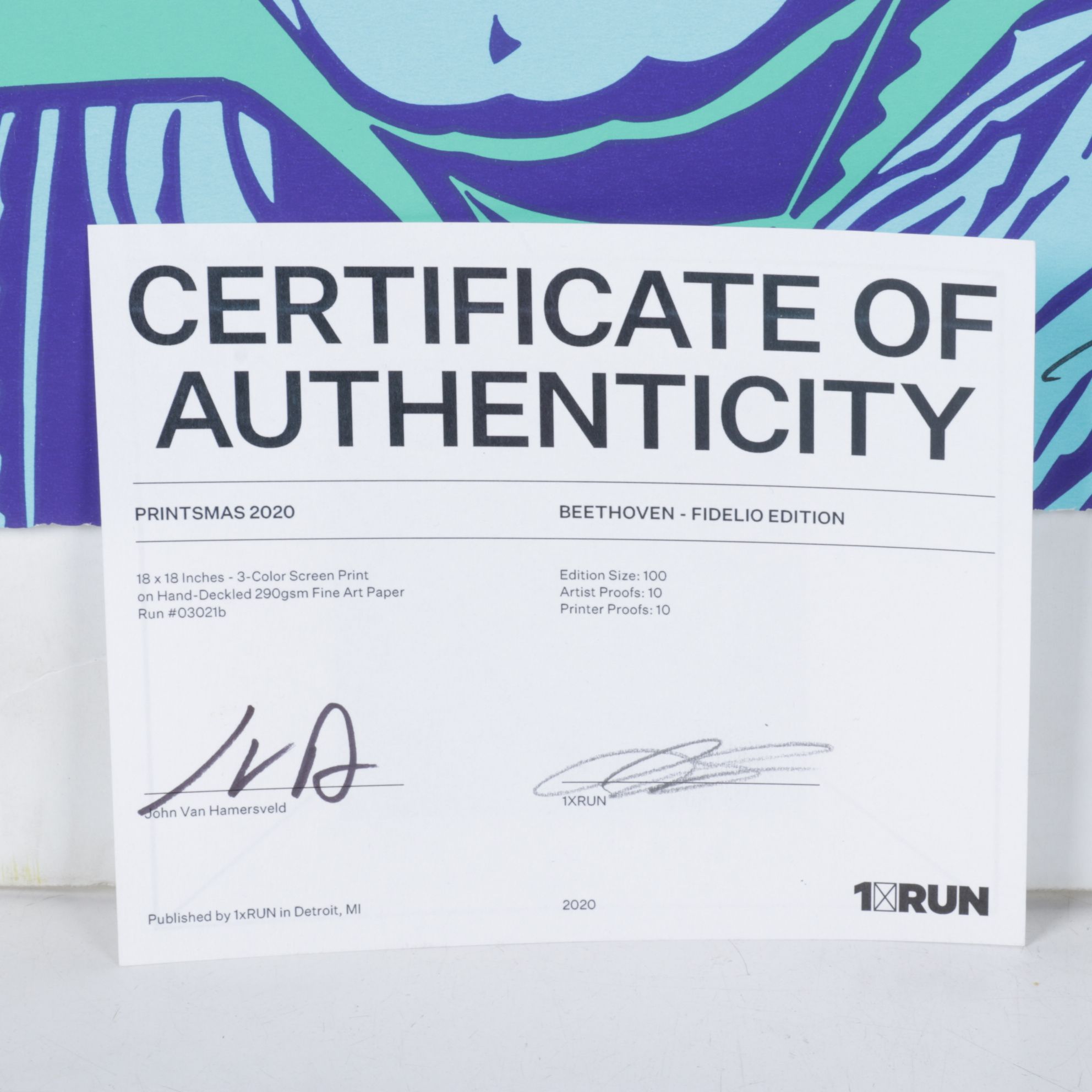 John Van Hamersveld Screenprint "Beethoven - Fidelio Edition", 2020