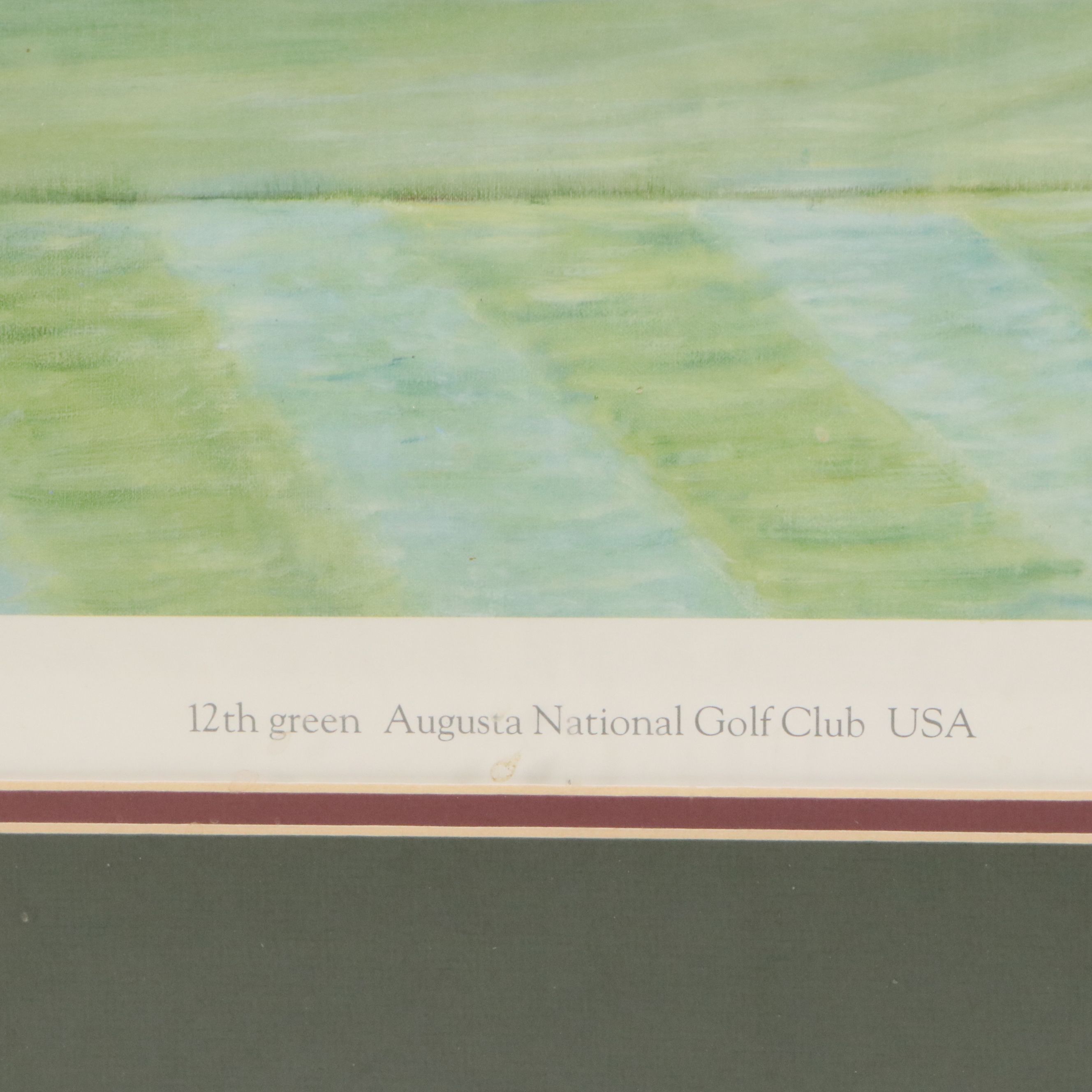Simon Stallwood Offset Lithograph "12th green," Late 20th Century