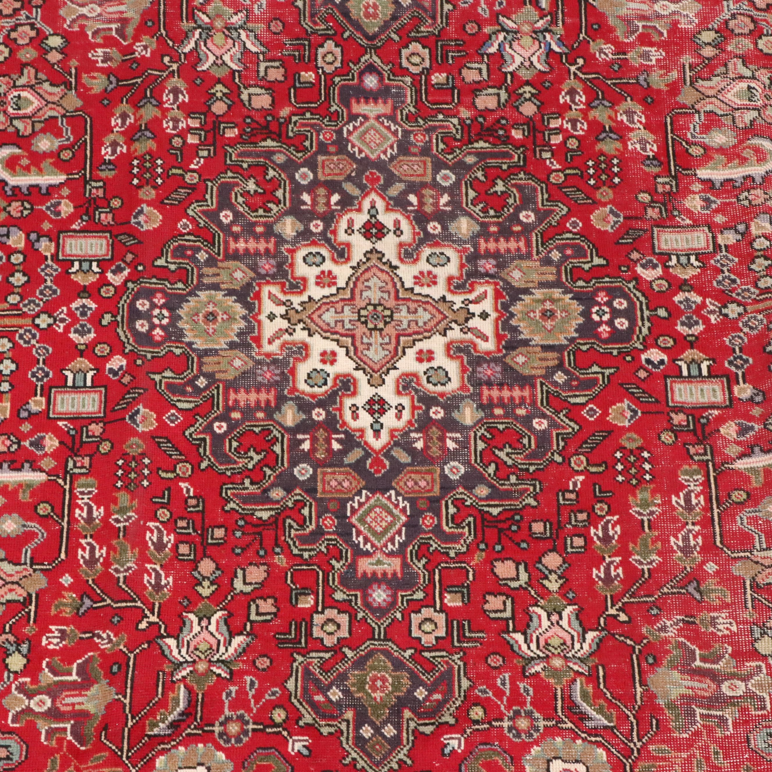 7'10 x 10'9 Hand-Knotted Persian Heriz Area Rug
