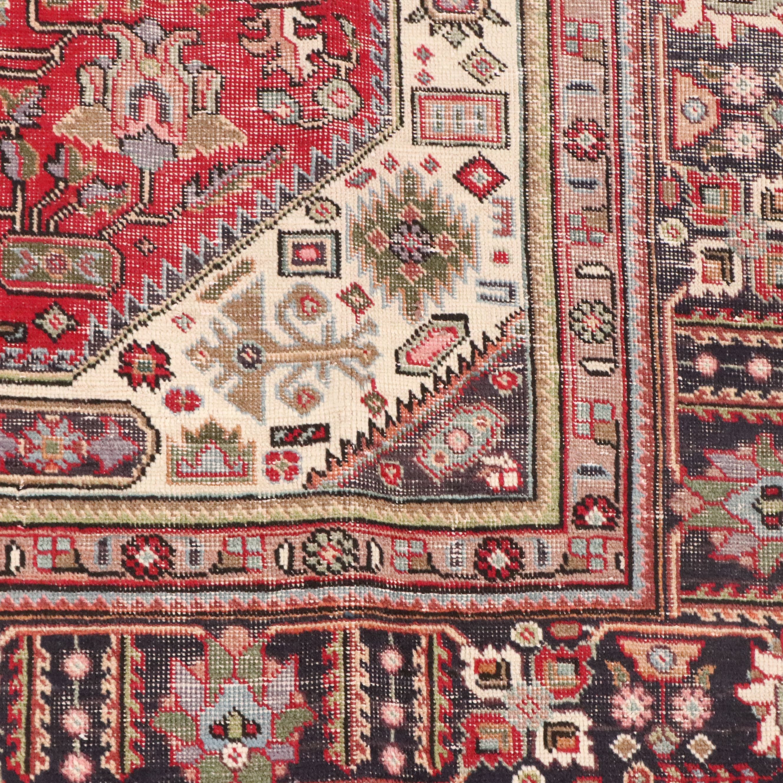 7'10 x 10'9 Hand-Knotted Persian Heriz Area Rug