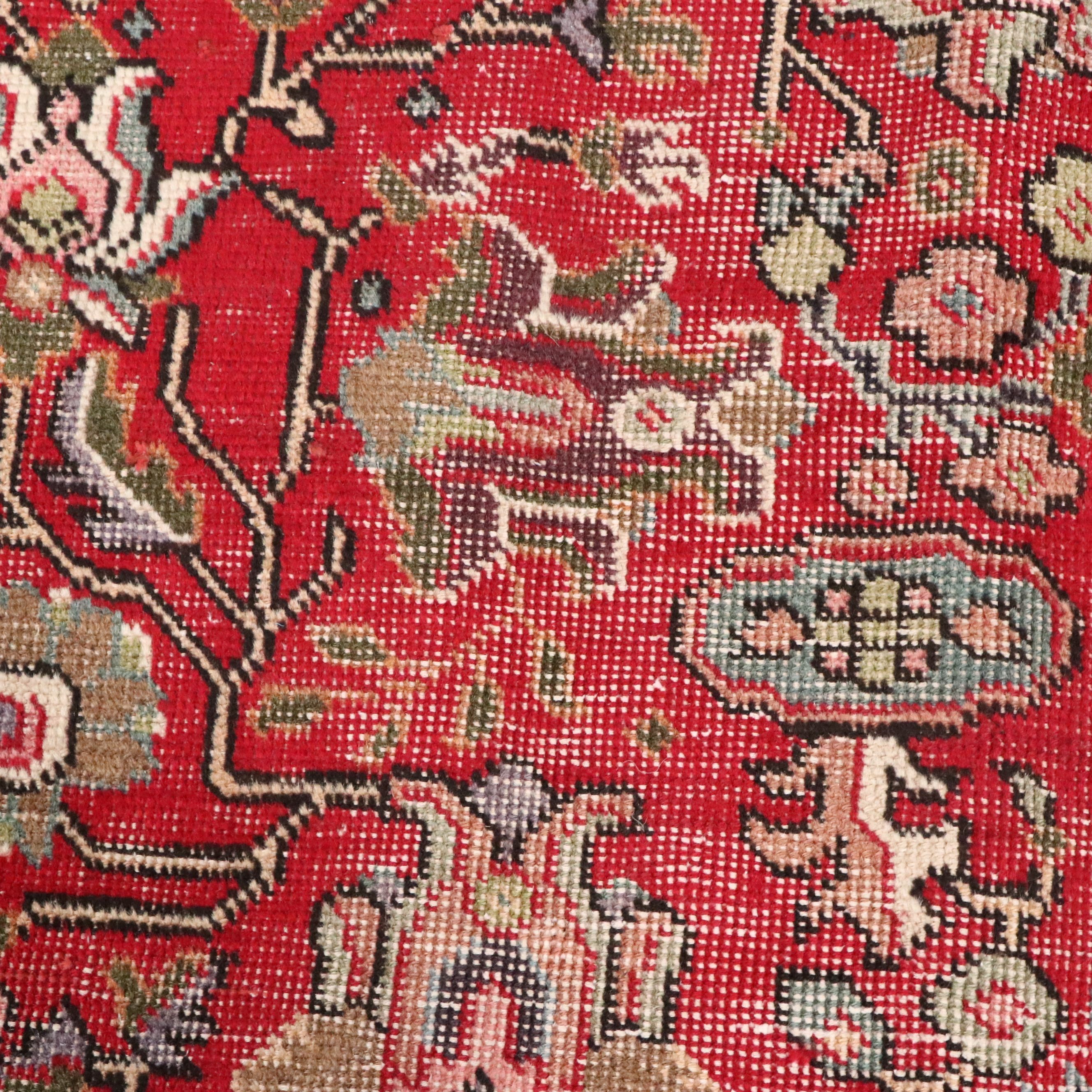 7'10 x 10'9 Hand-Knotted Persian Heriz Area Rug