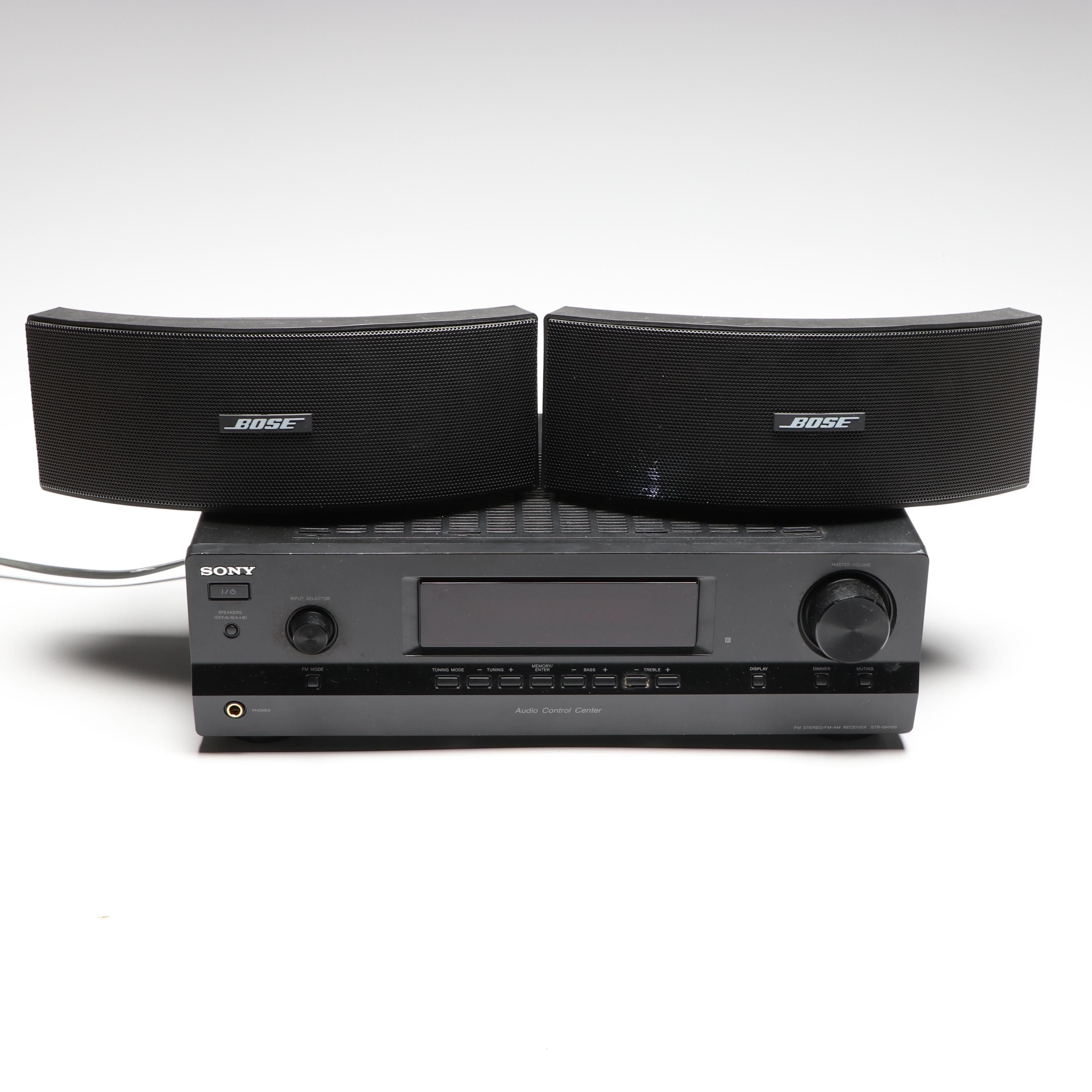 Sony STR-DH100 Stereo Receiver with Bose Speaker System