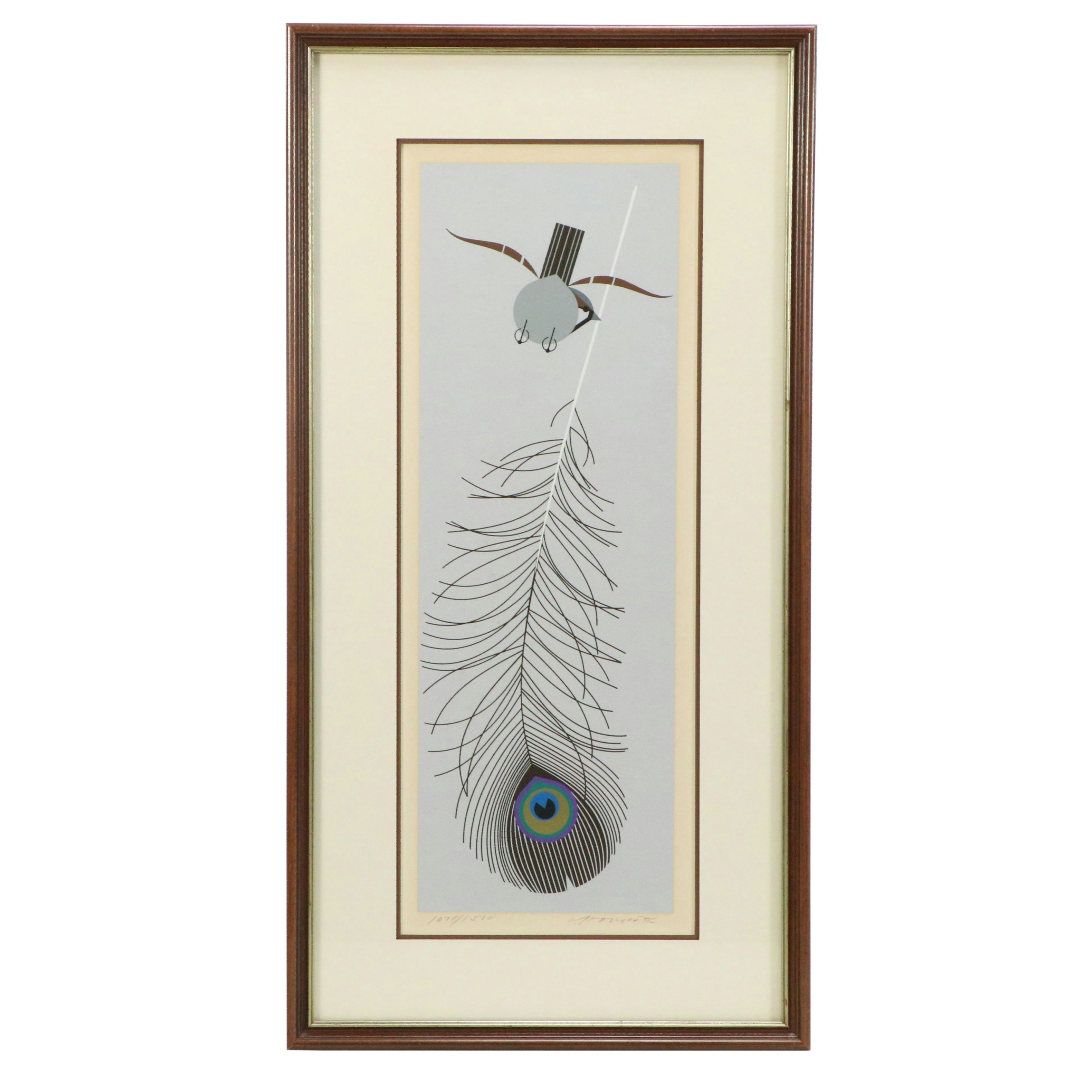 Charley Harper Serigraph "Fine Feather"
