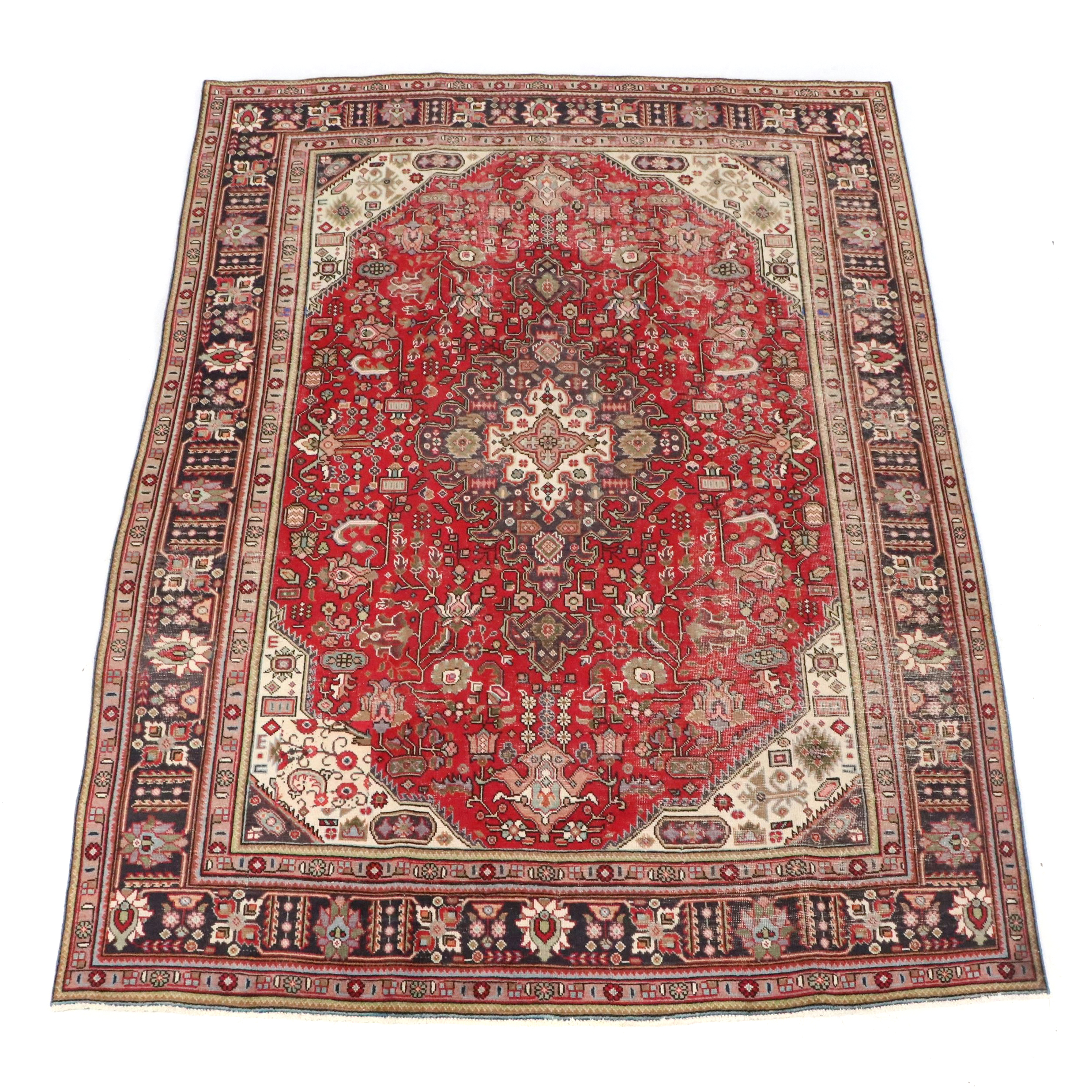 7'10 x 10'9 Hand-Knotted Persian Heriz Area Rug