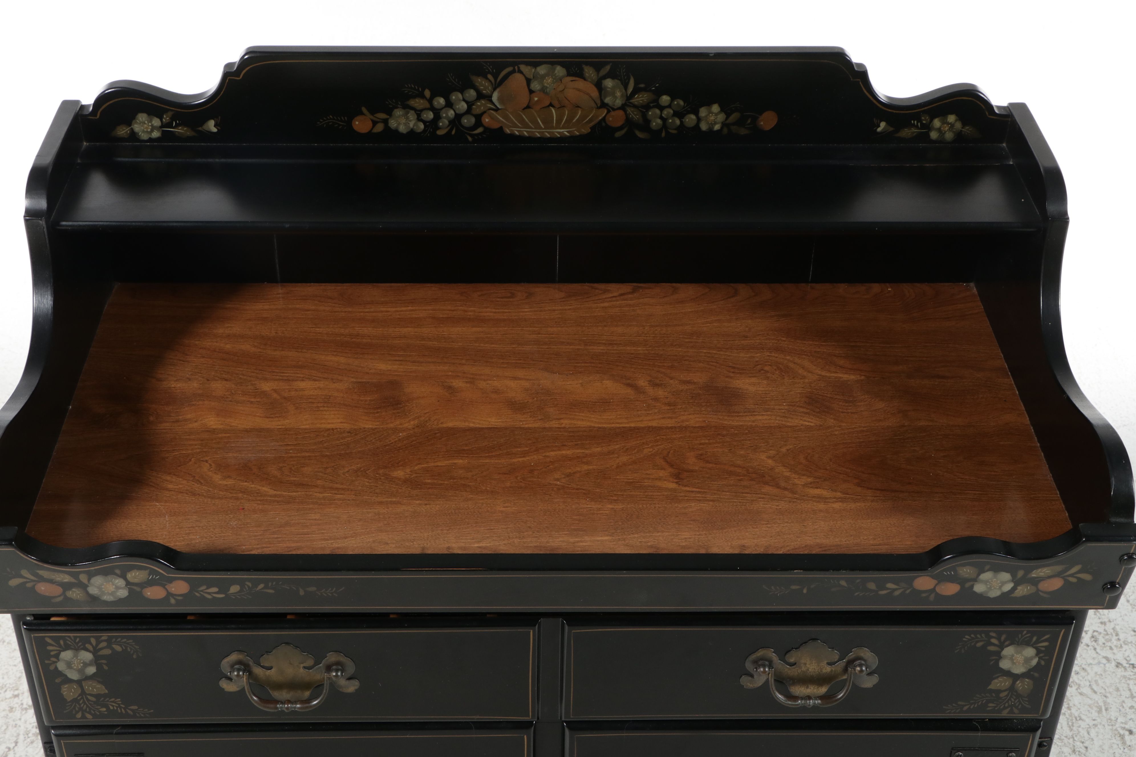 Ethan Allen Colonial Style Painted and Stencil-Decorated Dry Sink