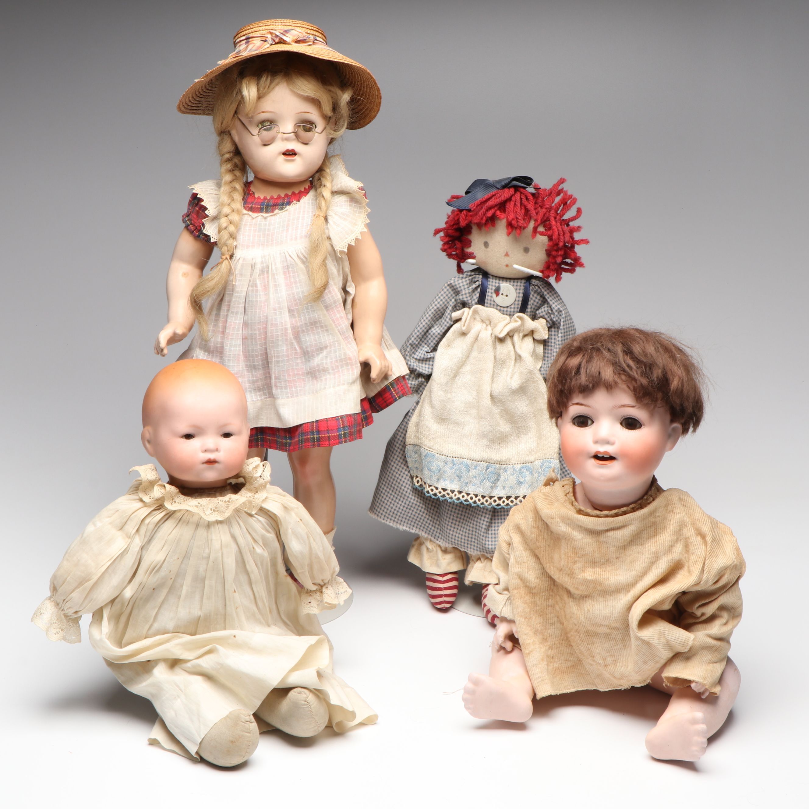 Ernst Heubach Character Baby with Armand Marseille Bye-Lo Baby and Other Dolls