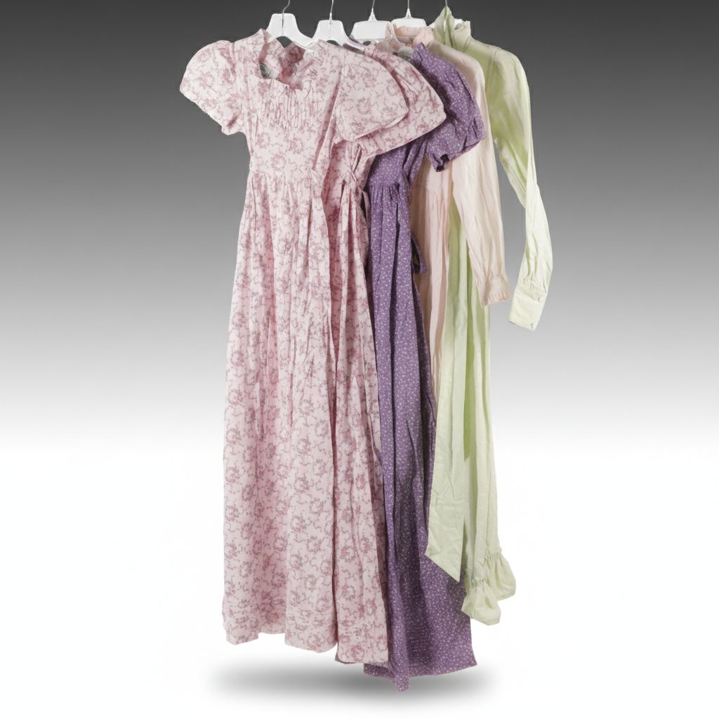 Womens and Girls Laura Ashley Floral Prairie Maxi Dresses in Cotton, 1970s