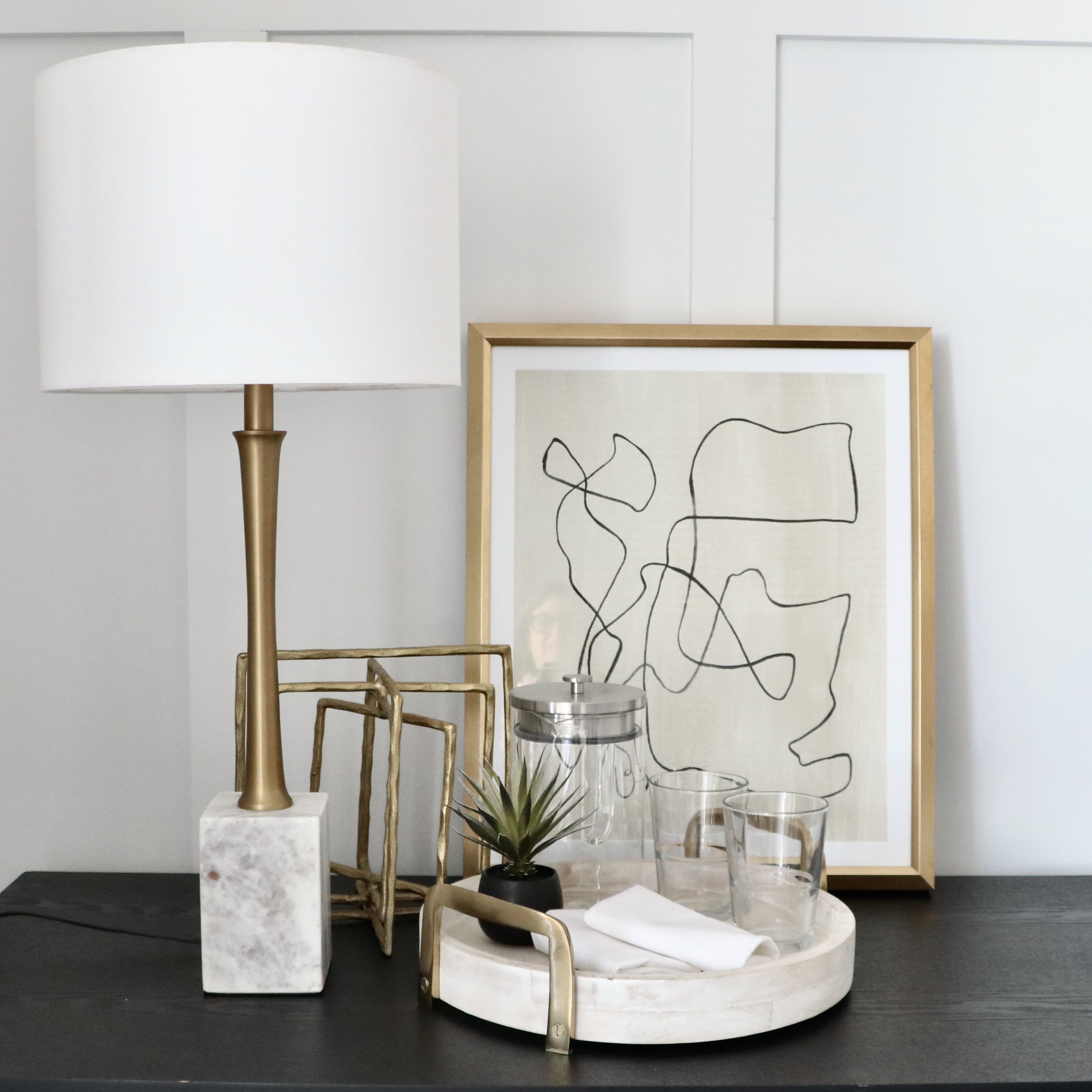 Bassett Mirror Co. "Sonya" Lamp with Modern Decor Collection