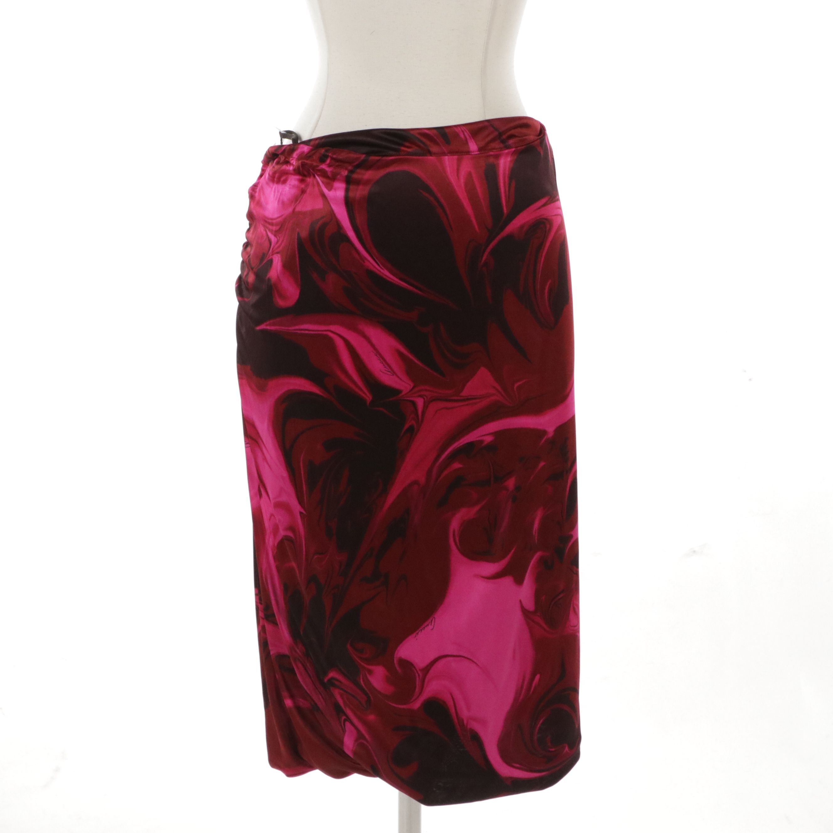 Gucci Two-Piece Halter Top and Ruched Skirt Set with Tags