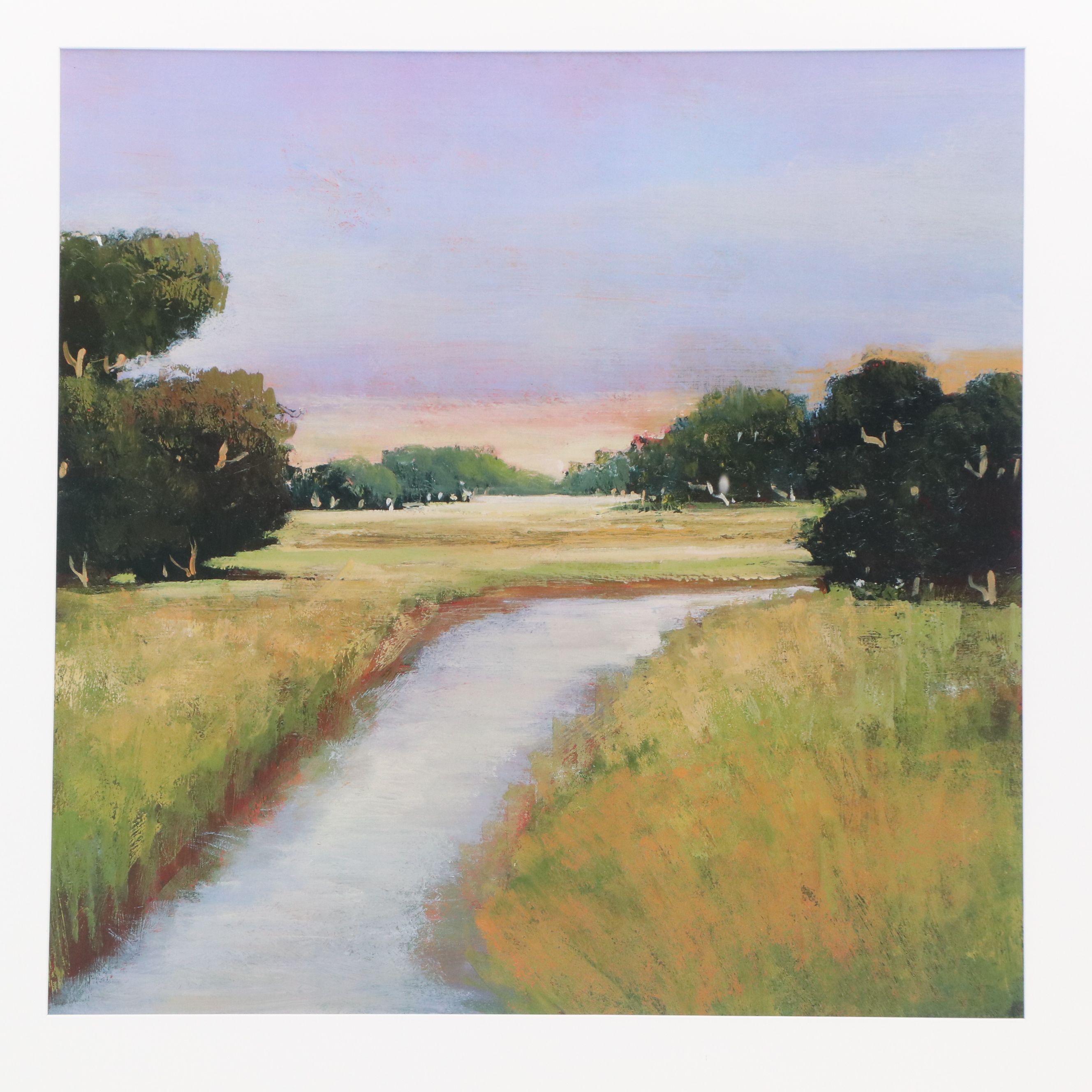 T. J. Bridge Offset Lithographs of Impressionistic Landscapes, Late 20th Century