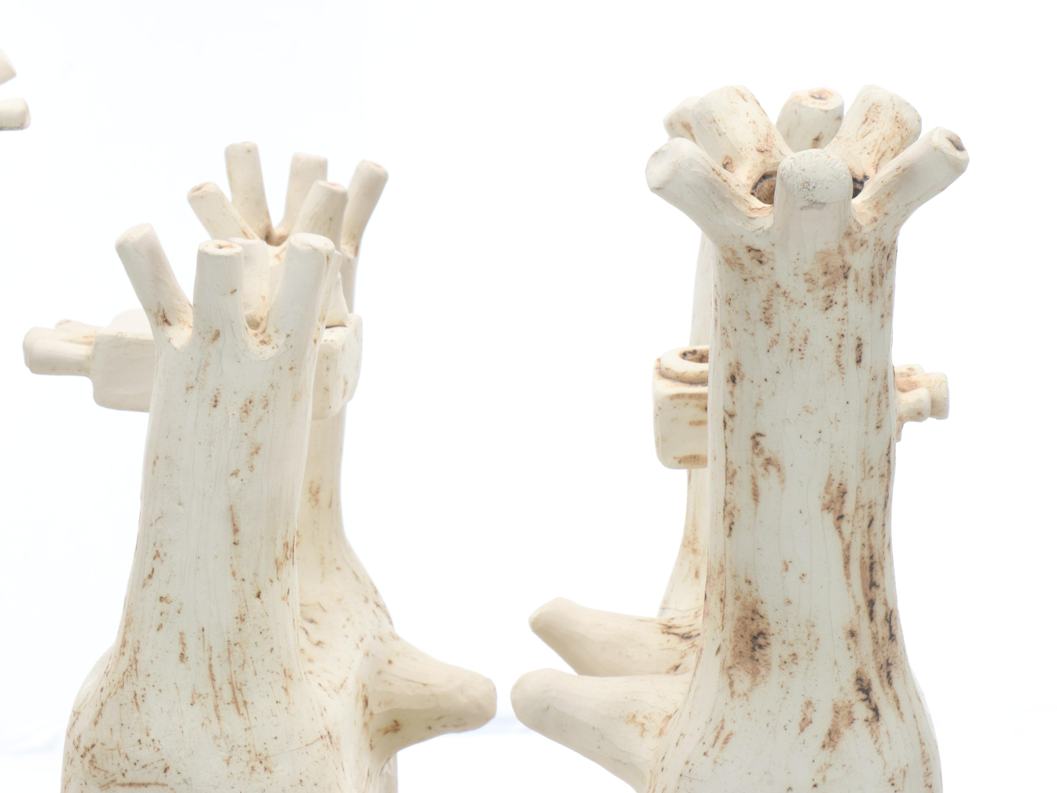 Nina Bernardi Art Pottery "Broken Inside Warrior" and "Internal Sea Warrior"