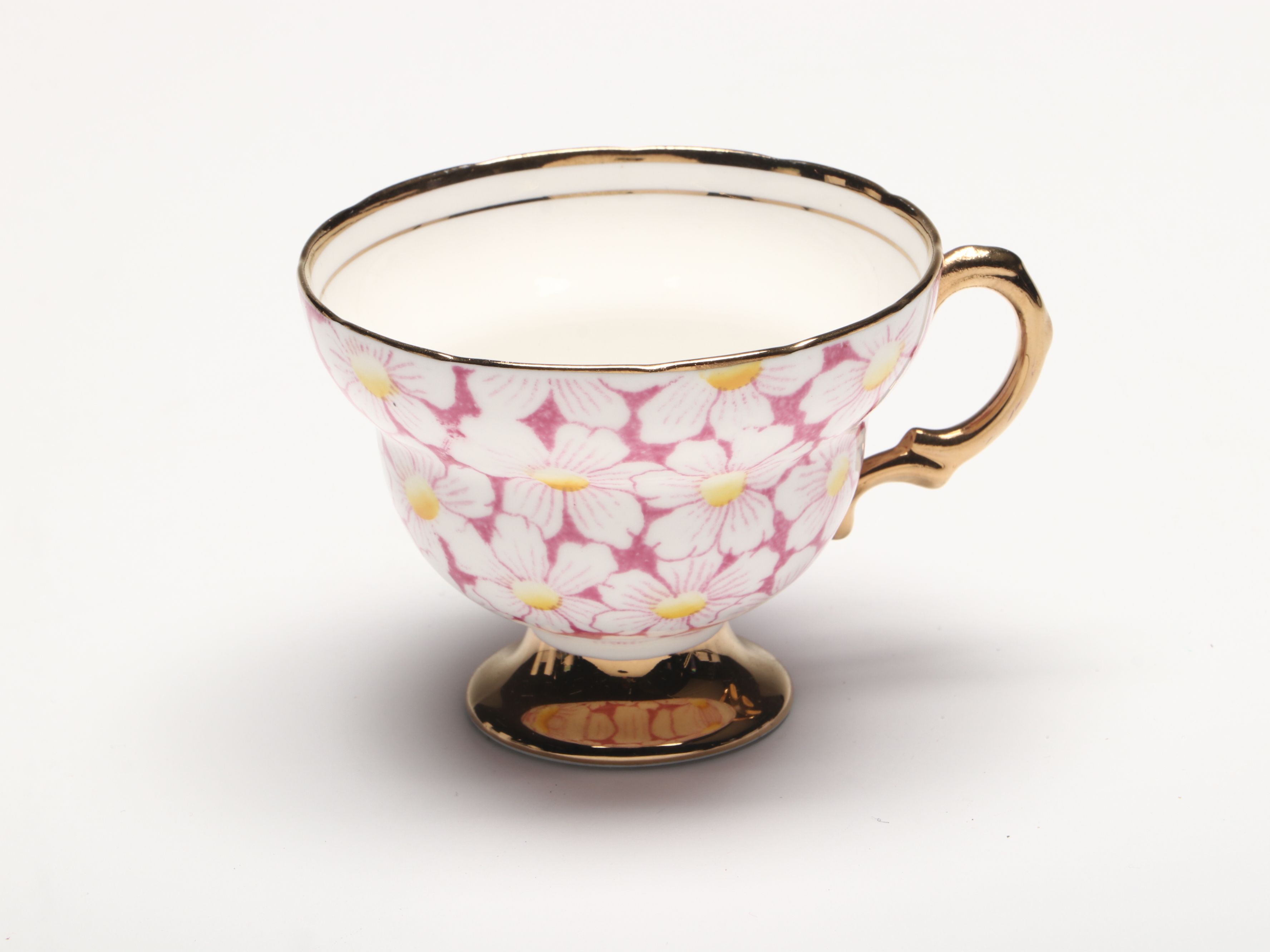 Italian Silver Plate Salt and Pepper Set with Gilt Porcelain Dinnerware