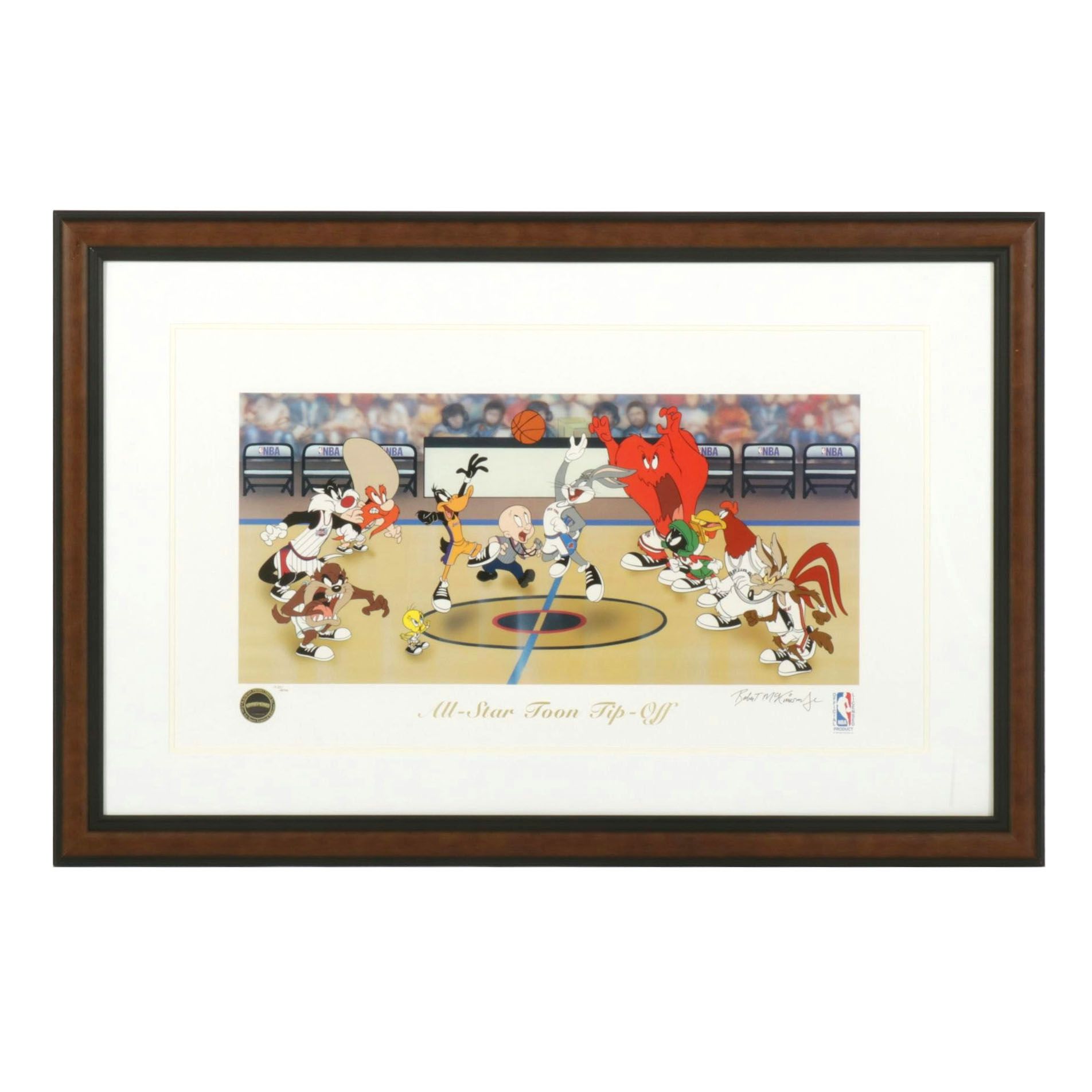 Offset Lithograph After Robert McKimson "All-Star Toon Tip-Off"