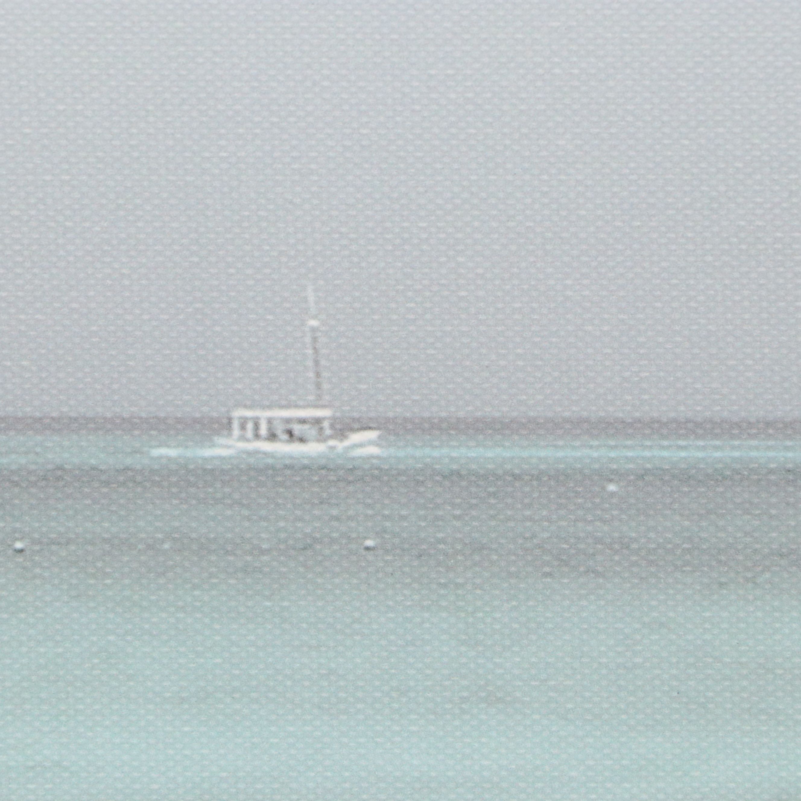 Giclée on Canvas of Tropical Dock with Thatched Hut, 21st Century
