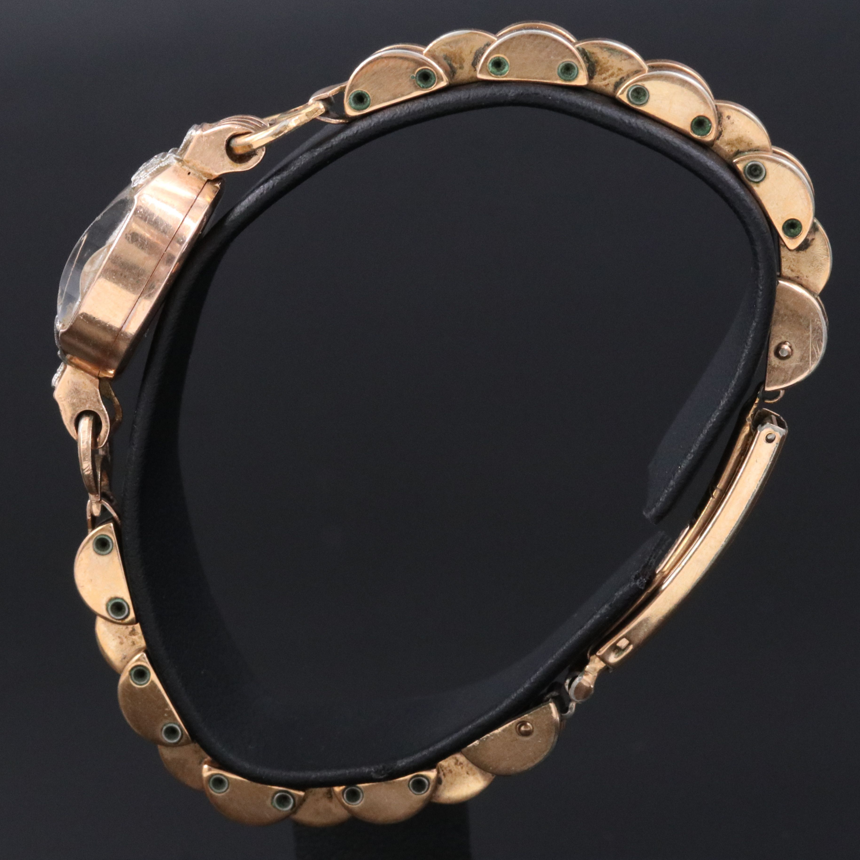 14K Lady Elgin Diamond Accented Watch