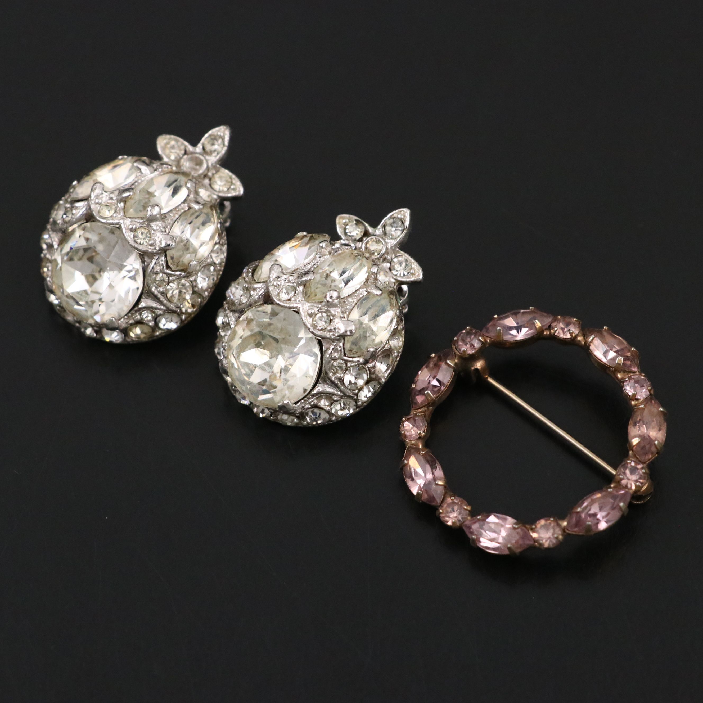 Eisenberg Ice Earrings Featured in Vintage Rhinestone Jewelry