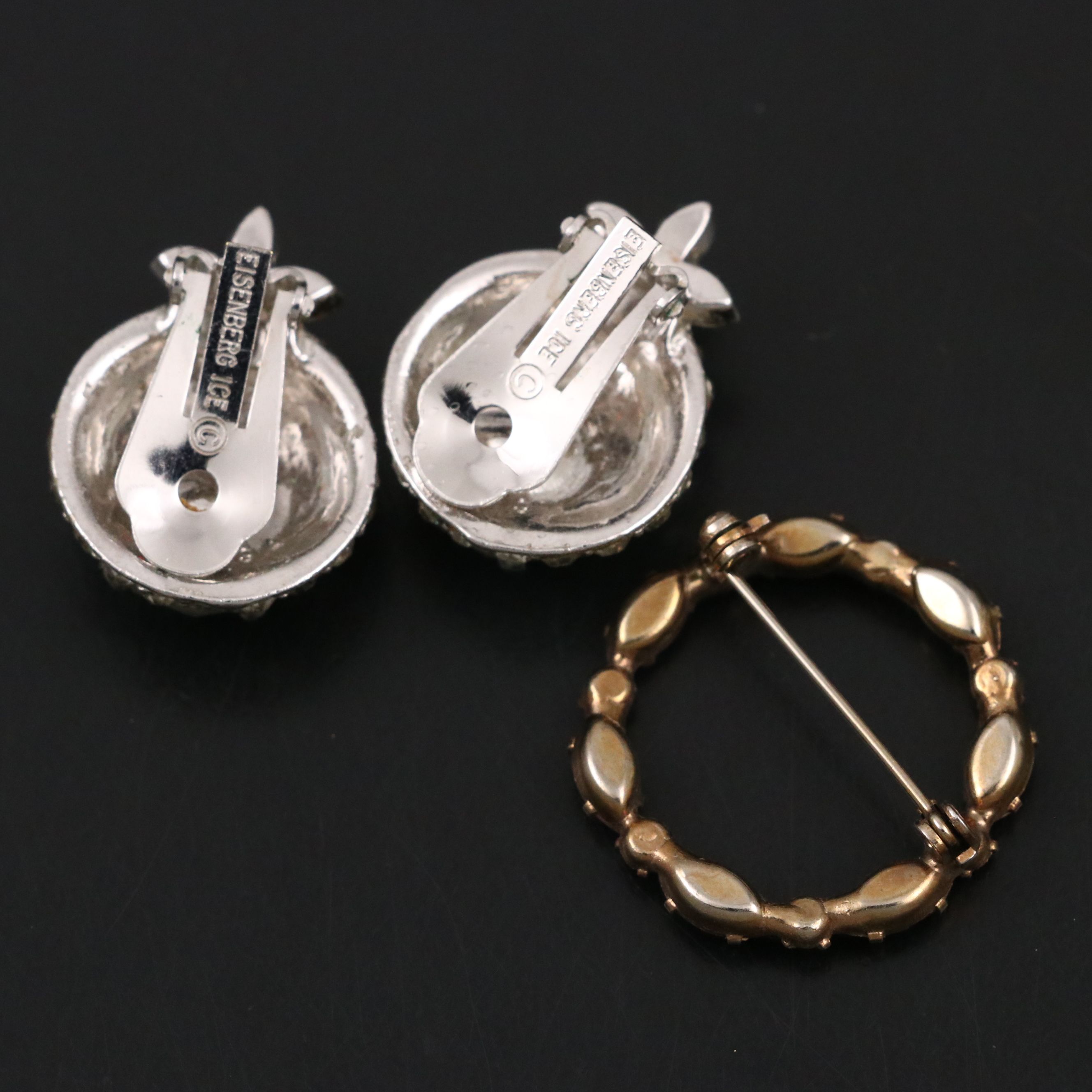 Eisenberg Ice Earrings Featured in Vintage Rhinestone Jewelry