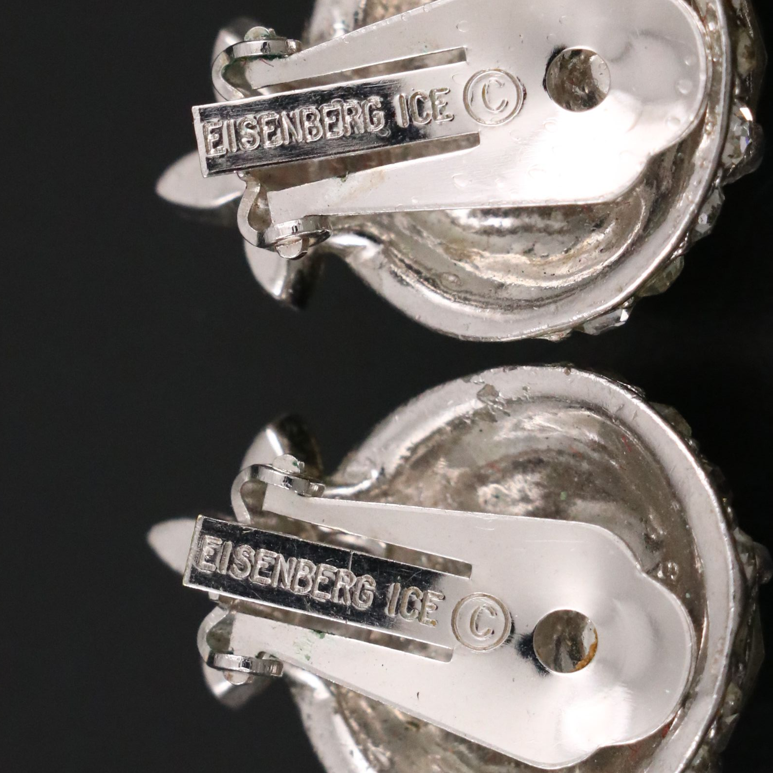 Eisenberg Ice Earrings Featured in Vintage Rhinestone Jewelry