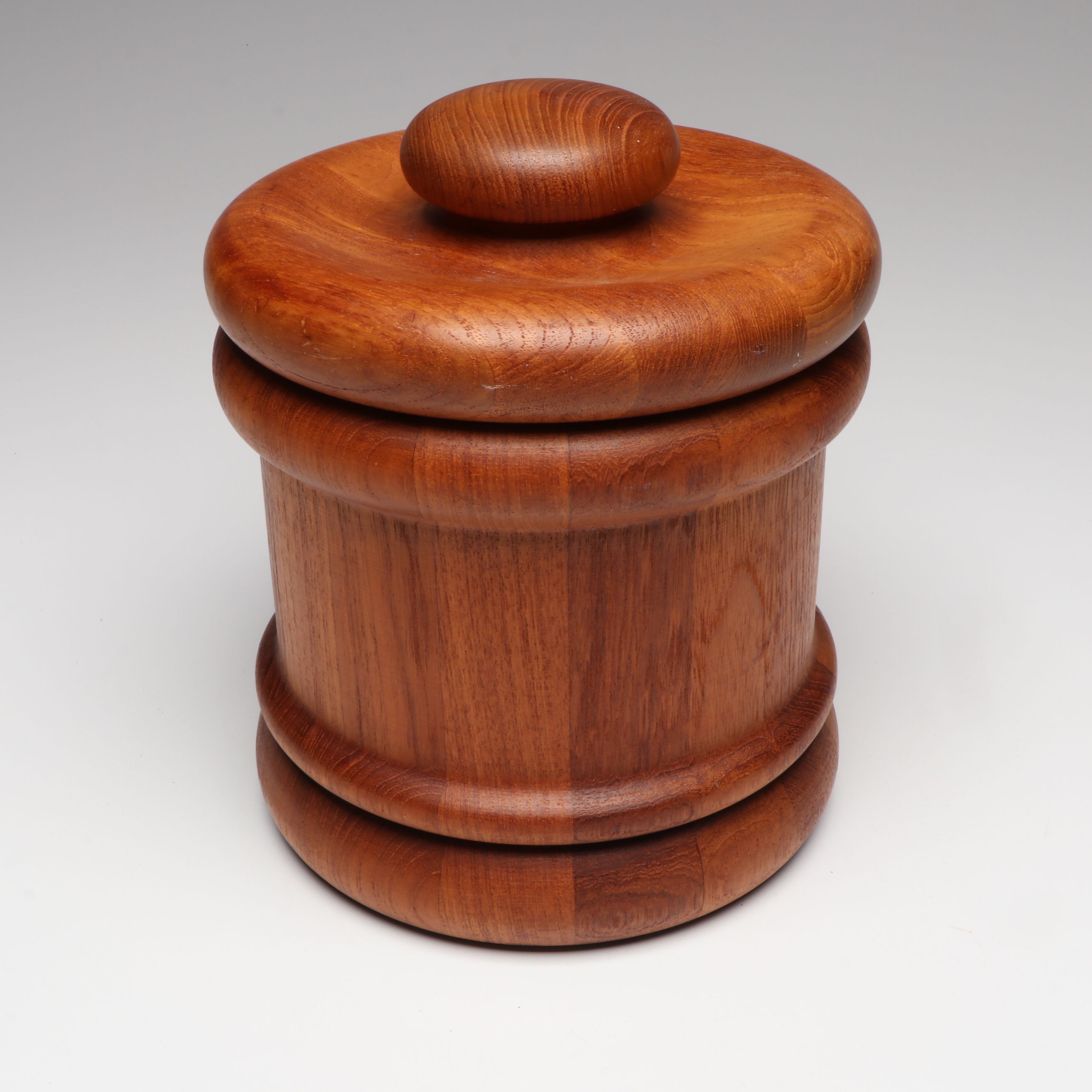 Danish Mid Century Modern Teak Ice Bucket, Mid to Late 20th Century