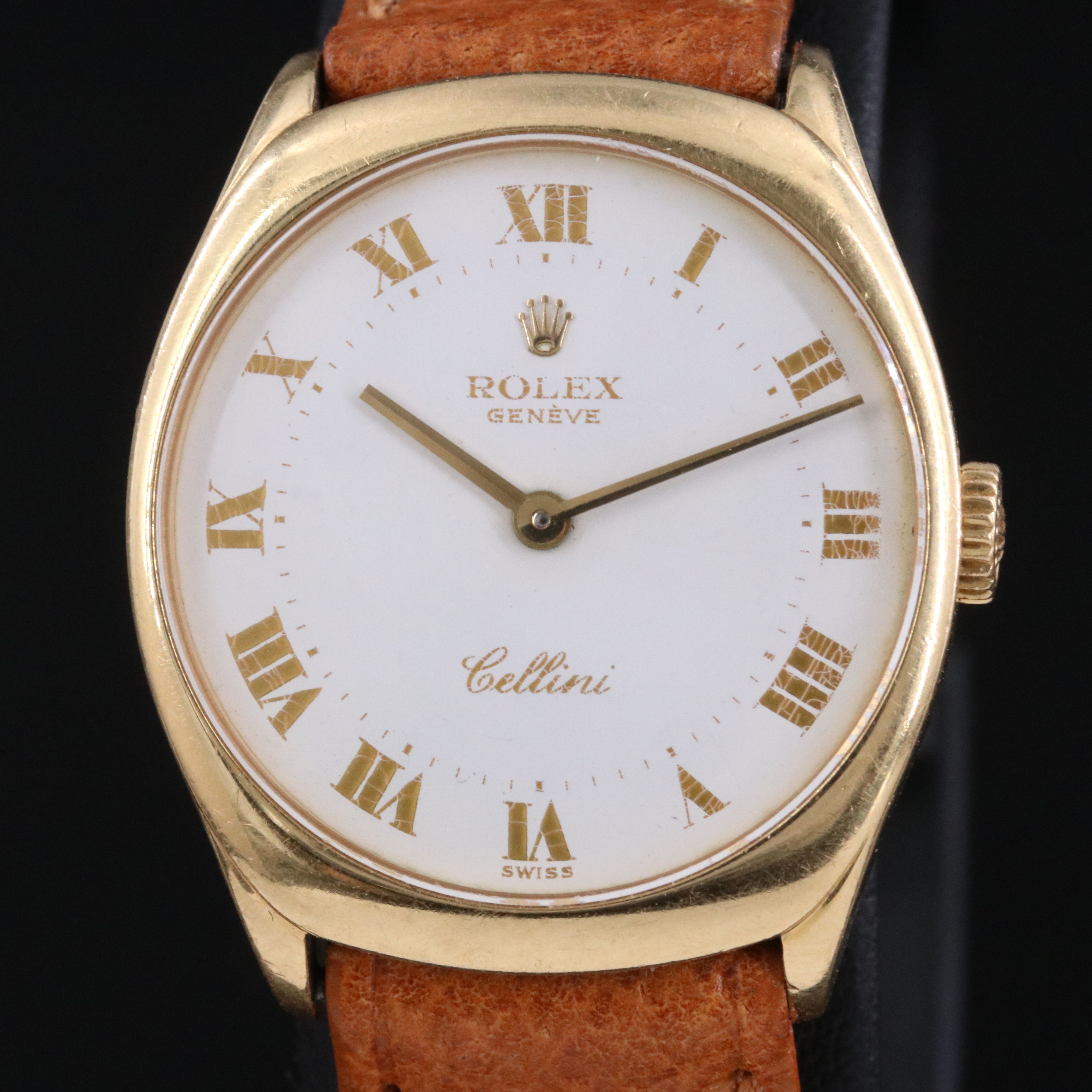 Rolex Cellini ref.4129 18K Vintage Watch c.1975