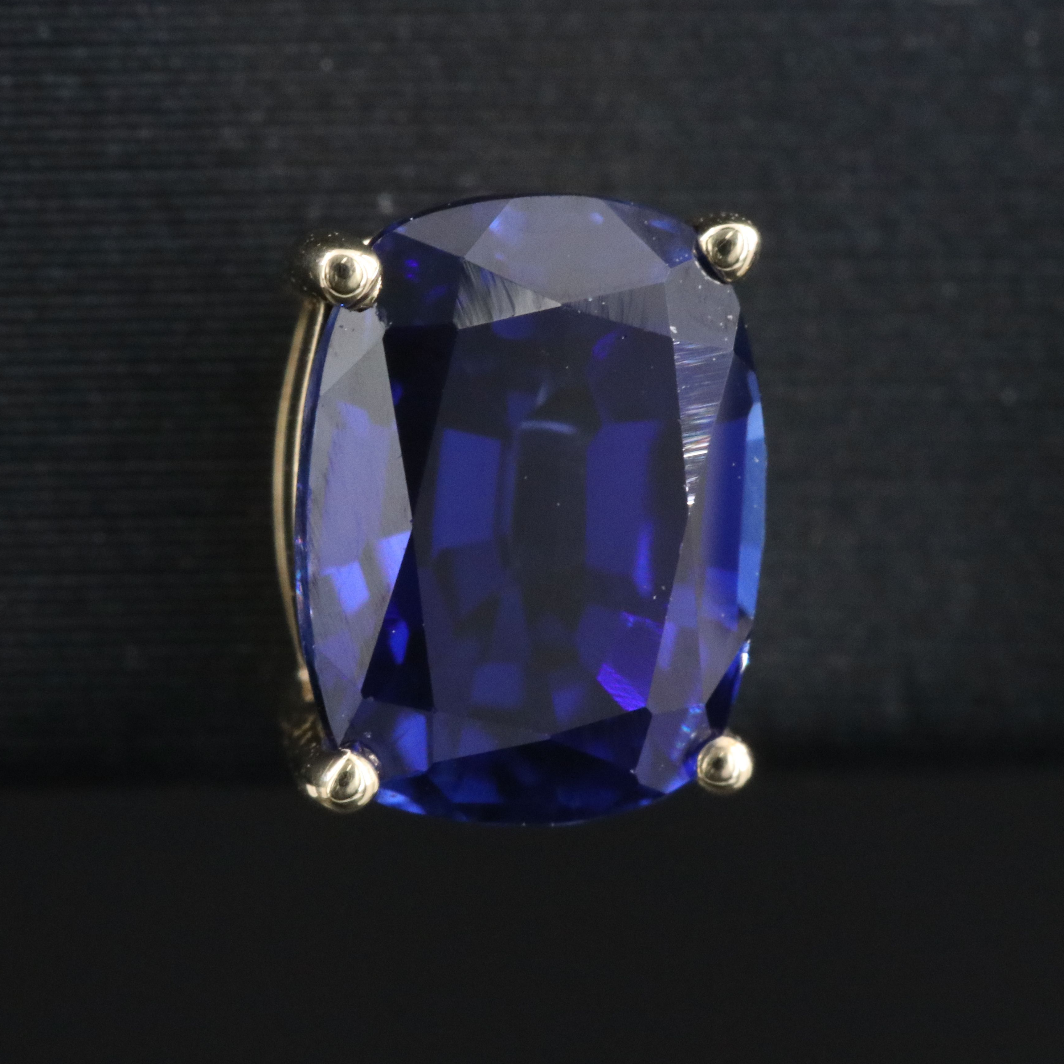 14K 3.09 CTW Lab Grown Sapphire Stud Earrings