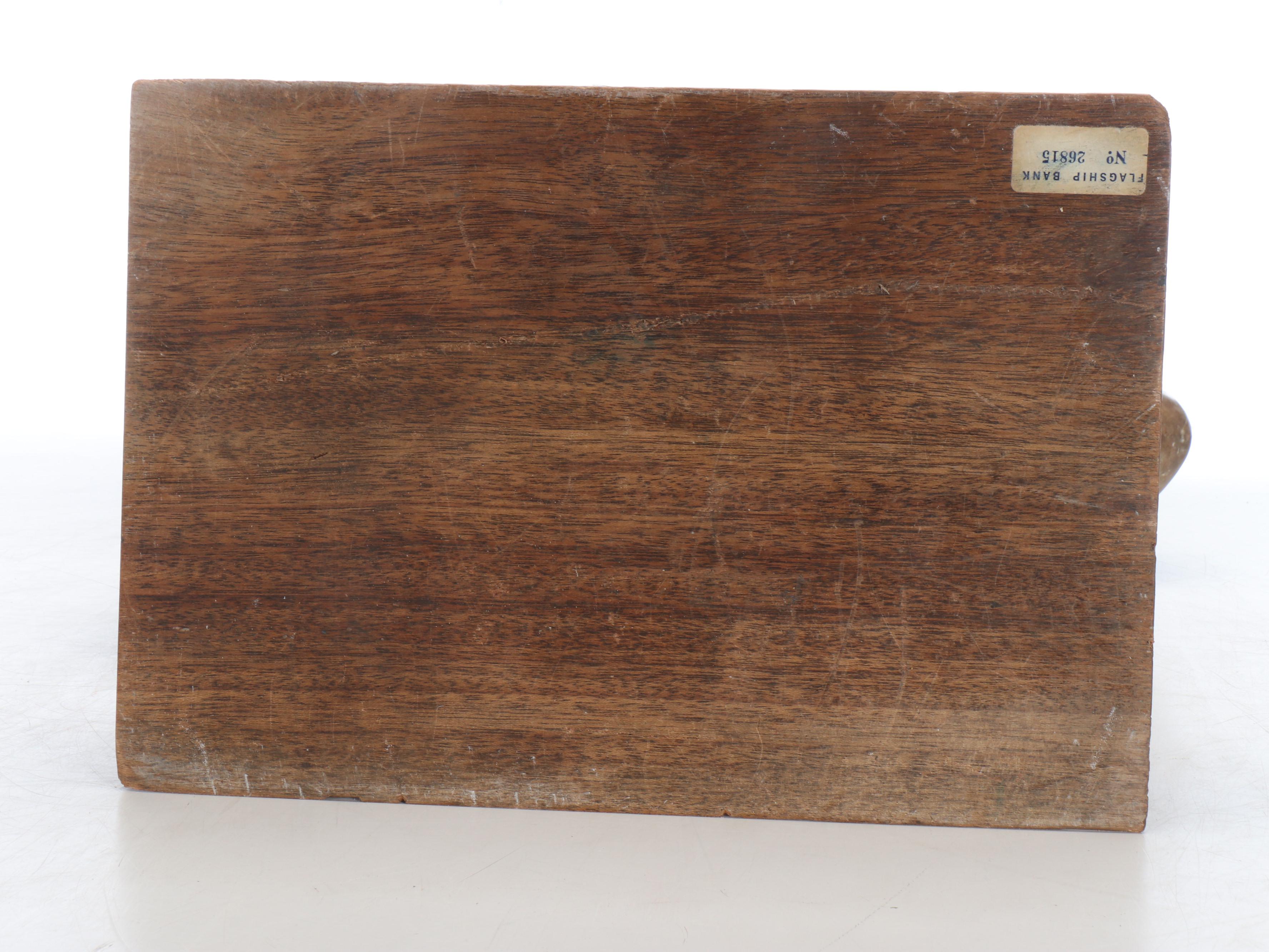 Hyam Myer Figural Carved Marble Sculpture on Wooden Base, Mid-20th Century