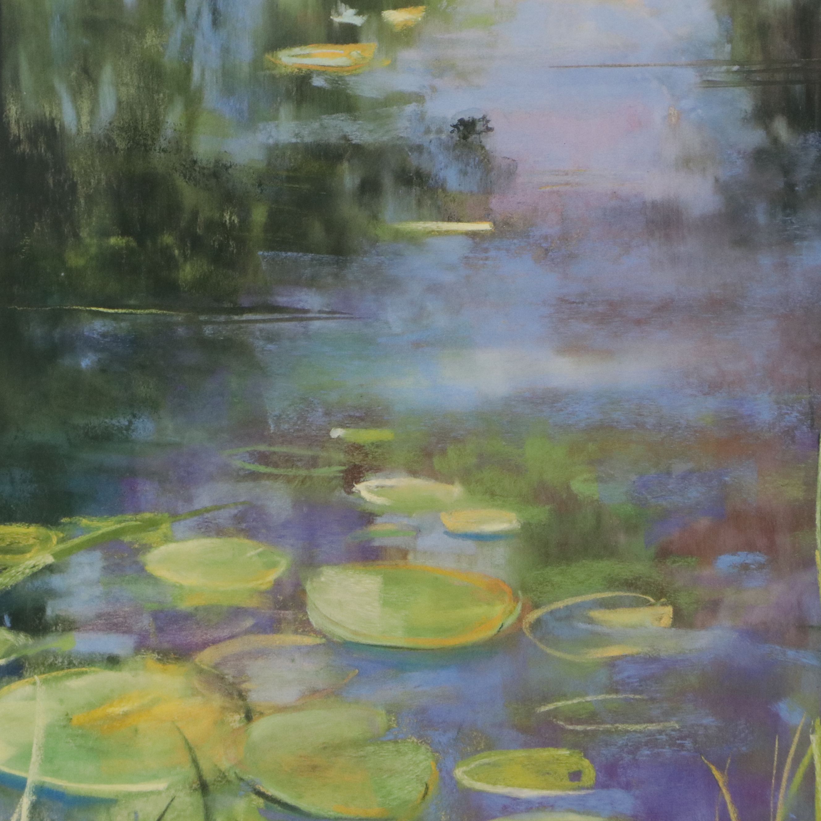After Carol Rowan Offset Lithograph "Garden Pond I," Late 20th Century