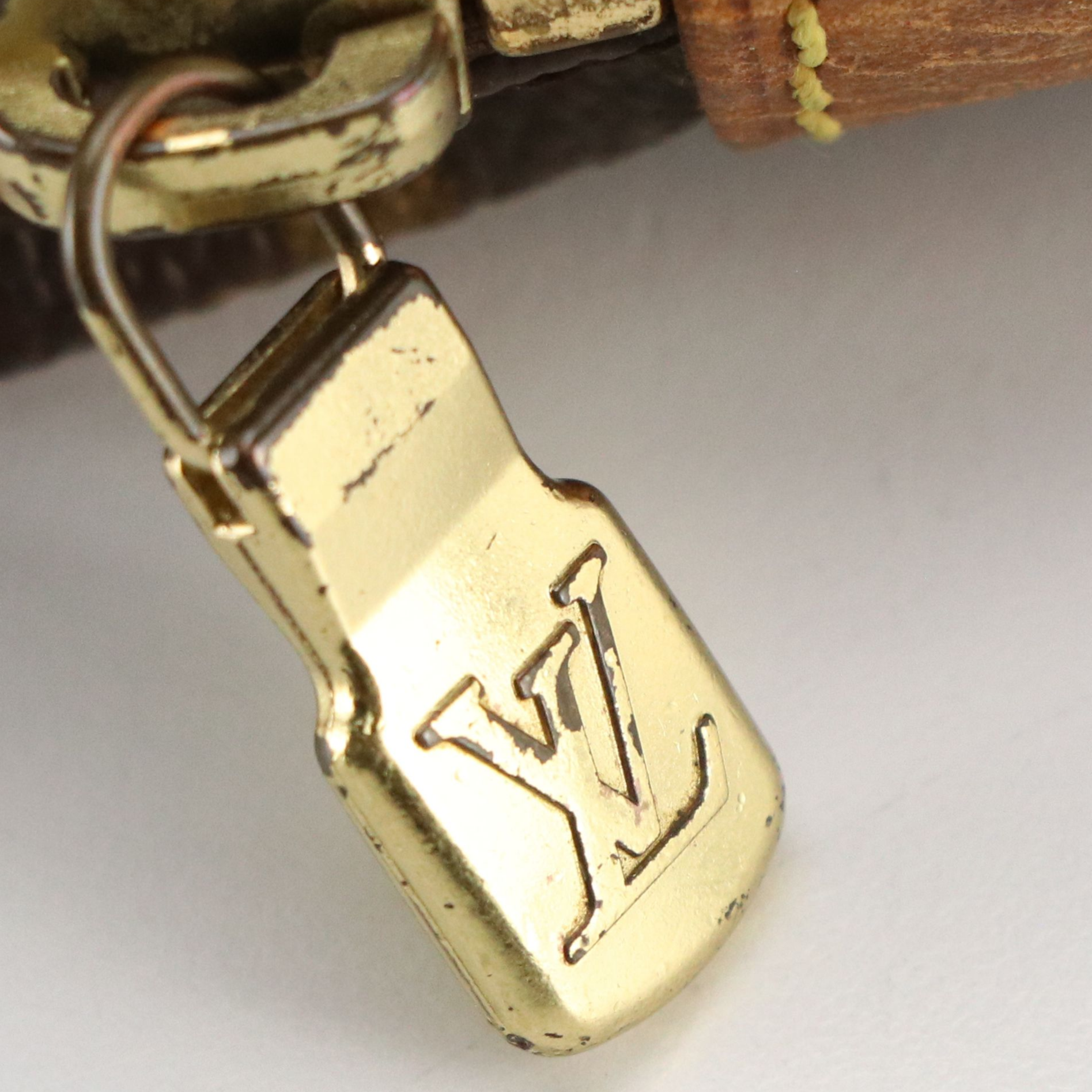 Louis Vuitton Marly Dragonne Wristlet Clutch in Monogram Canvas and Leather Trim