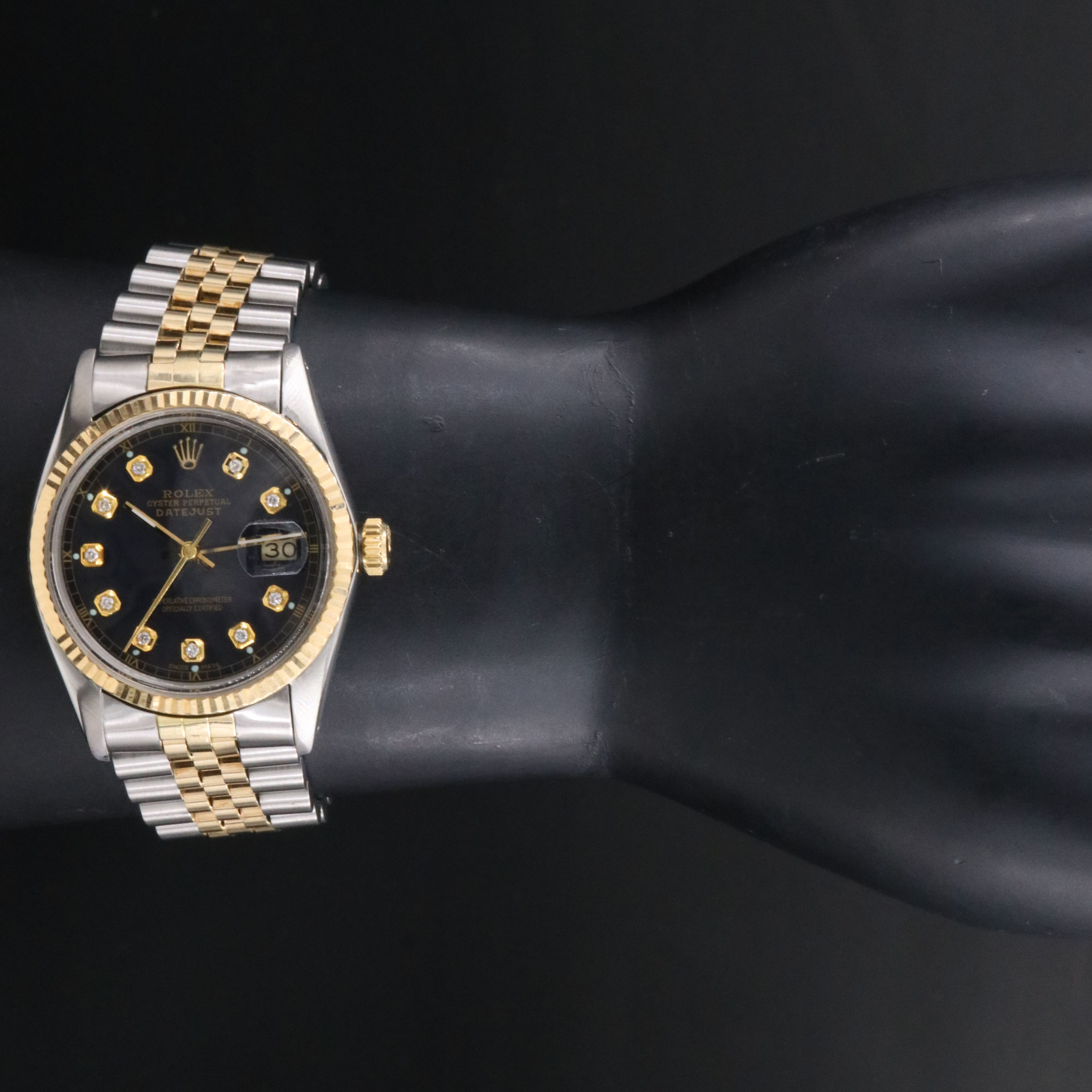 1984 Rolex Custom Diamond Dial & Band Datejust Watch
