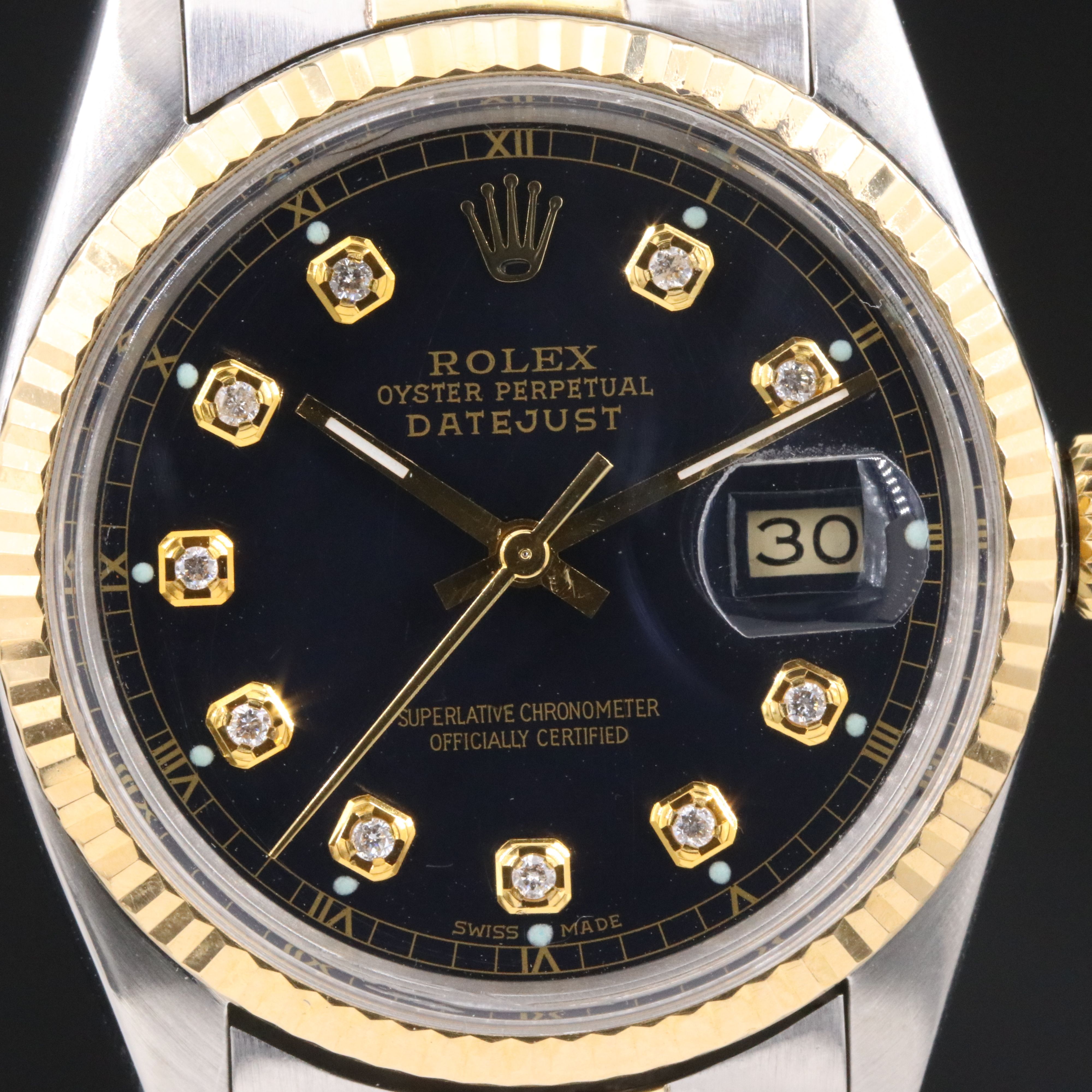 1984 Rolex Custom Diamond Dial & Band Datejust Watch
