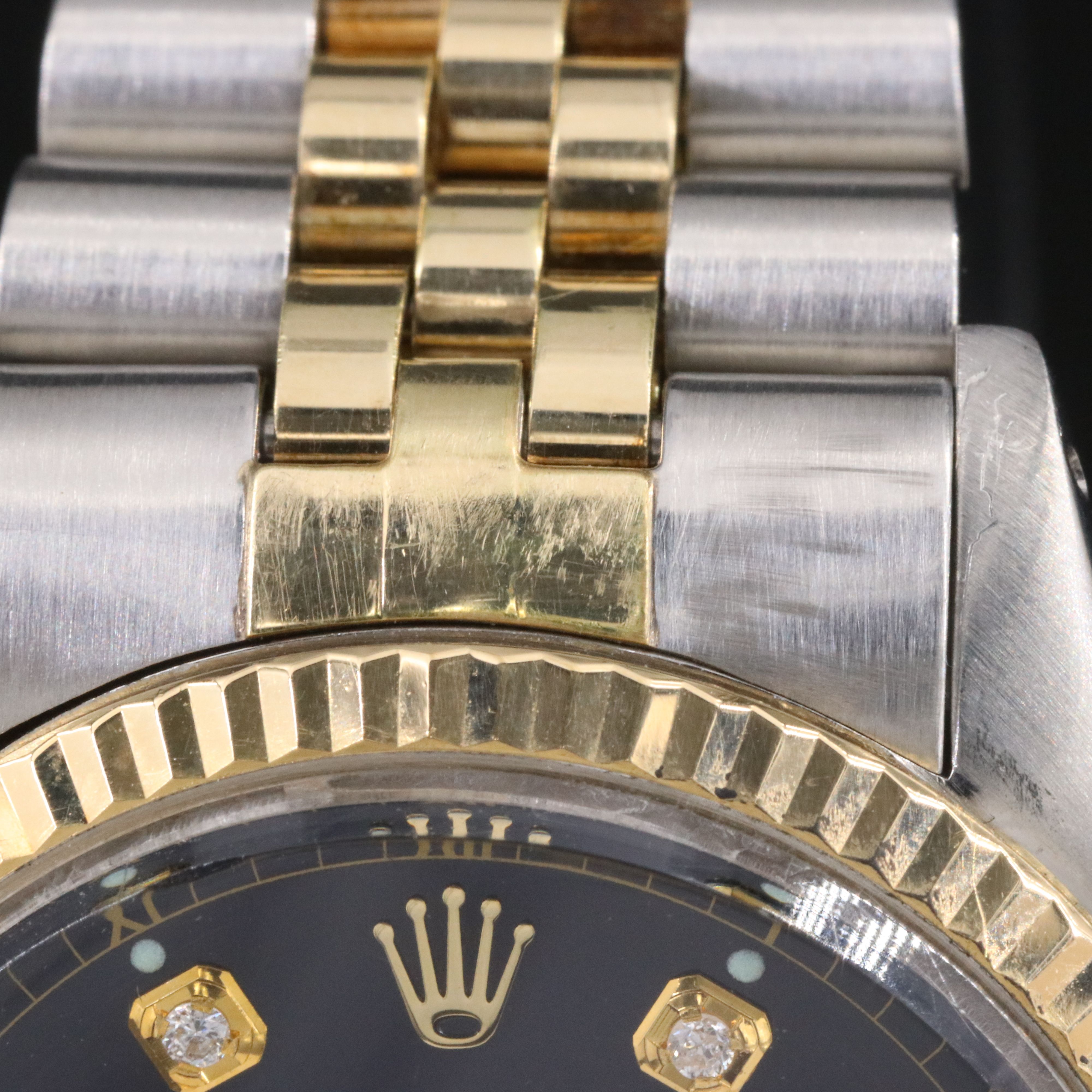 1984 Rolex Custom Diamond Dial & Band Datejust Watch