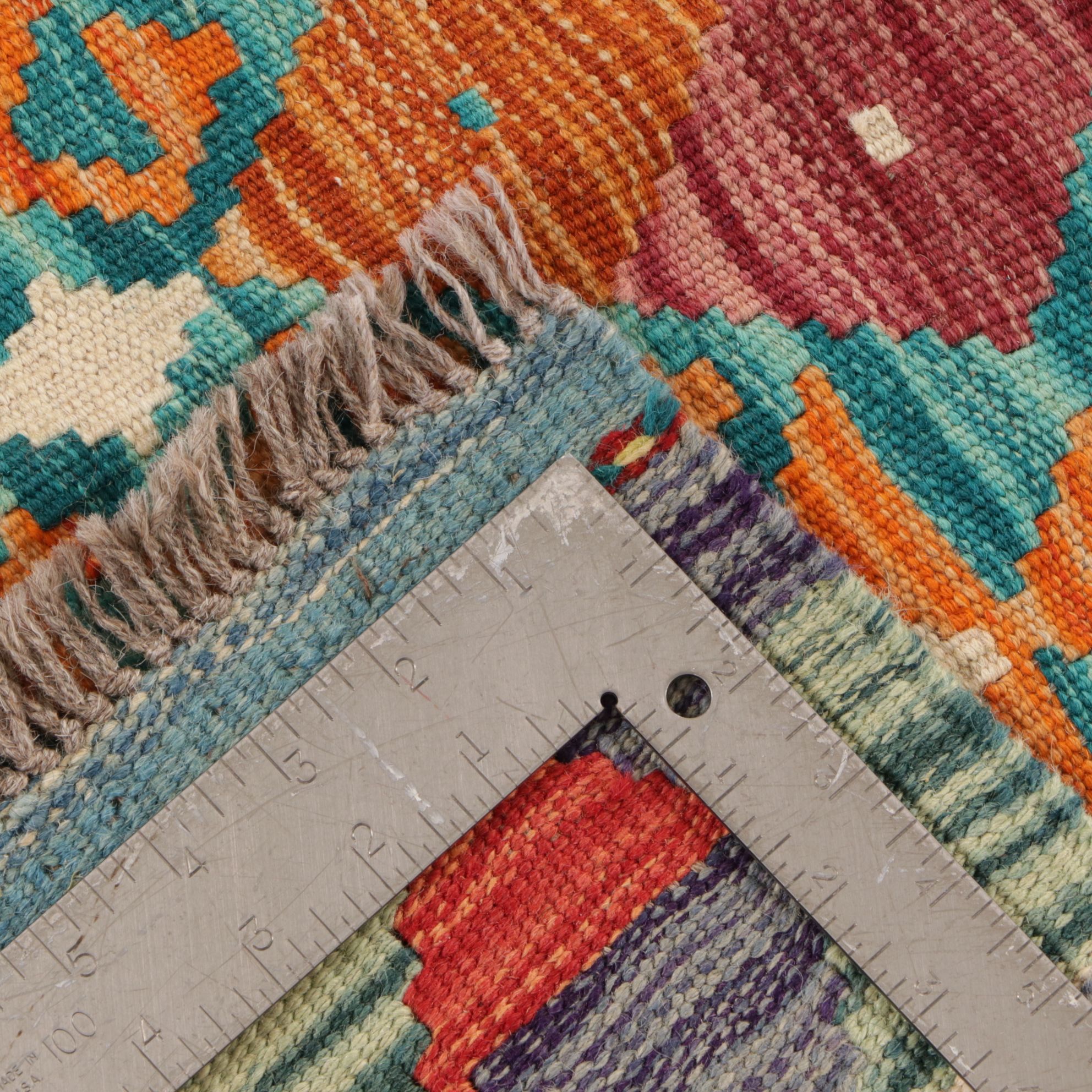 3'5 x 5'1 Handwoven Pakistani Kilim Area Rug