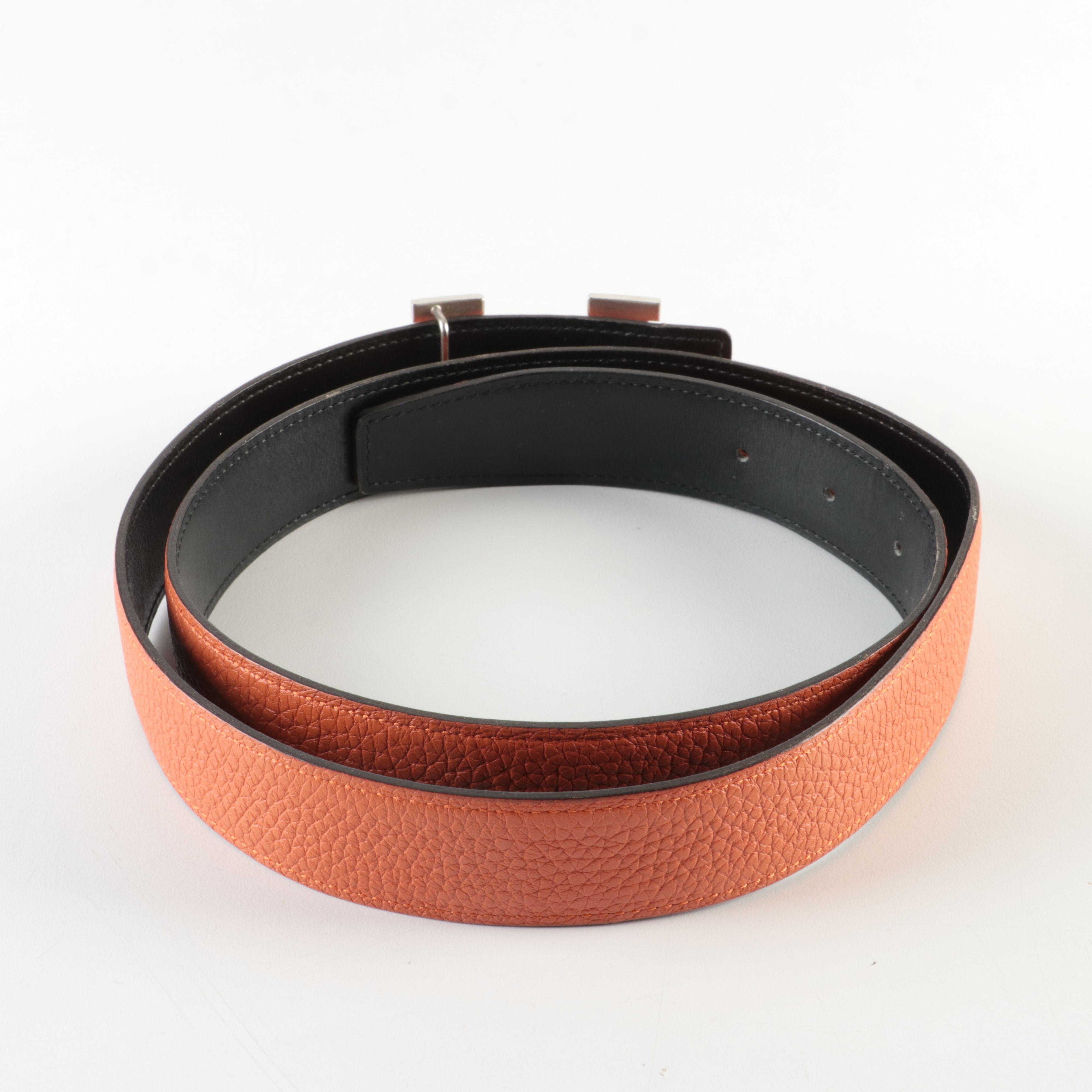 Hermès H Buckle Reversible Leather Belt