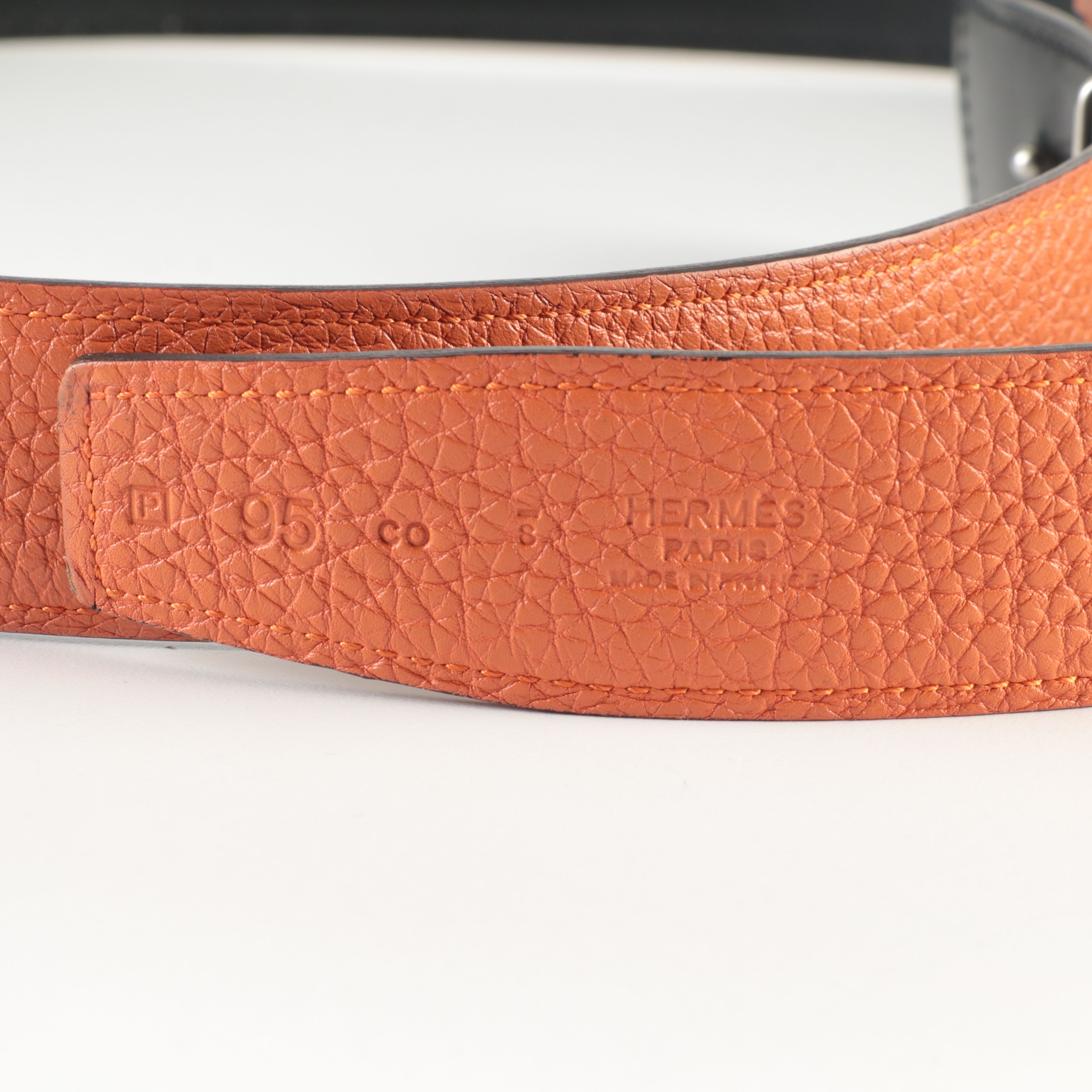 Hermès H Buckle Reversible Leather Belt