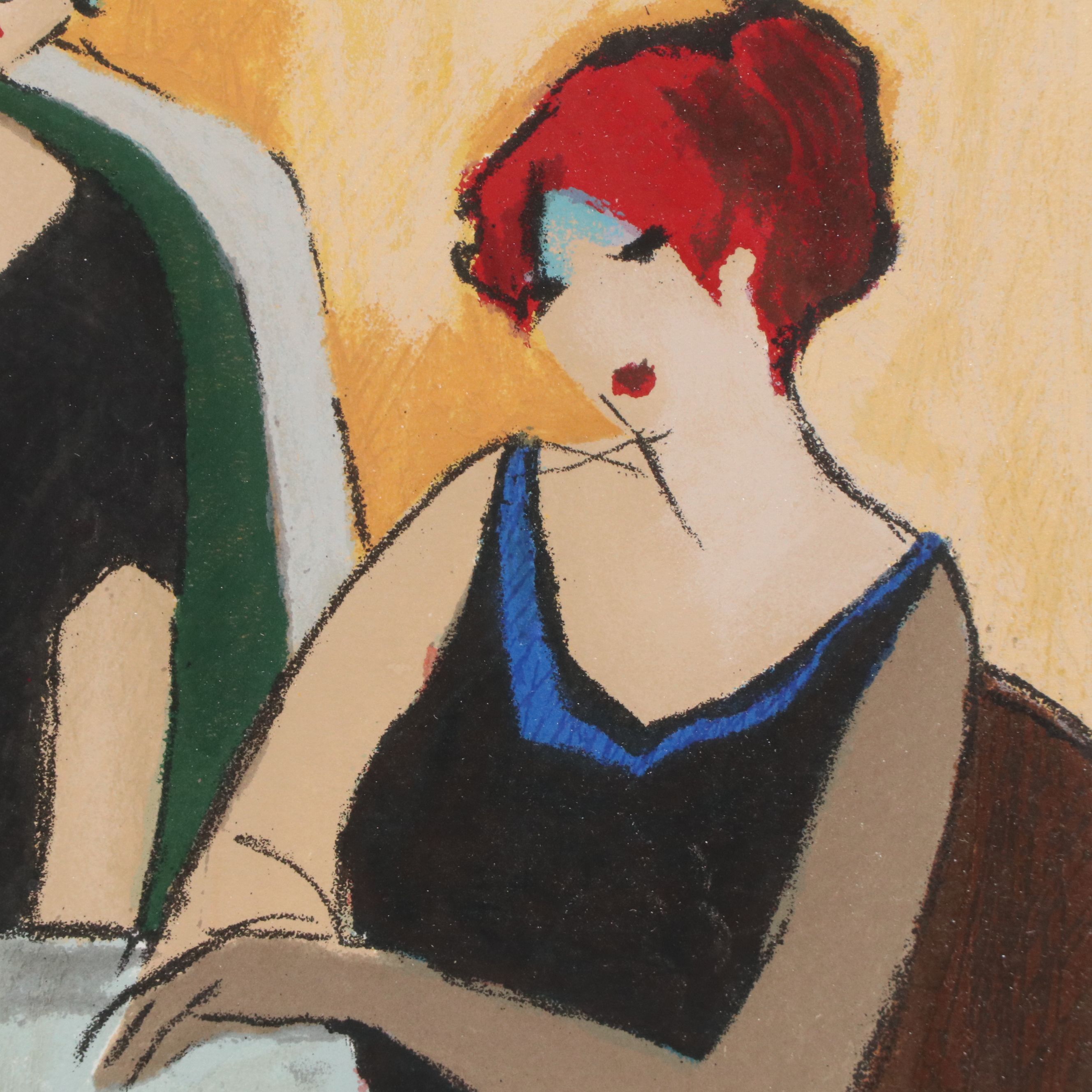 Itzchak Tarkay Serigraph "Montparnasse II"