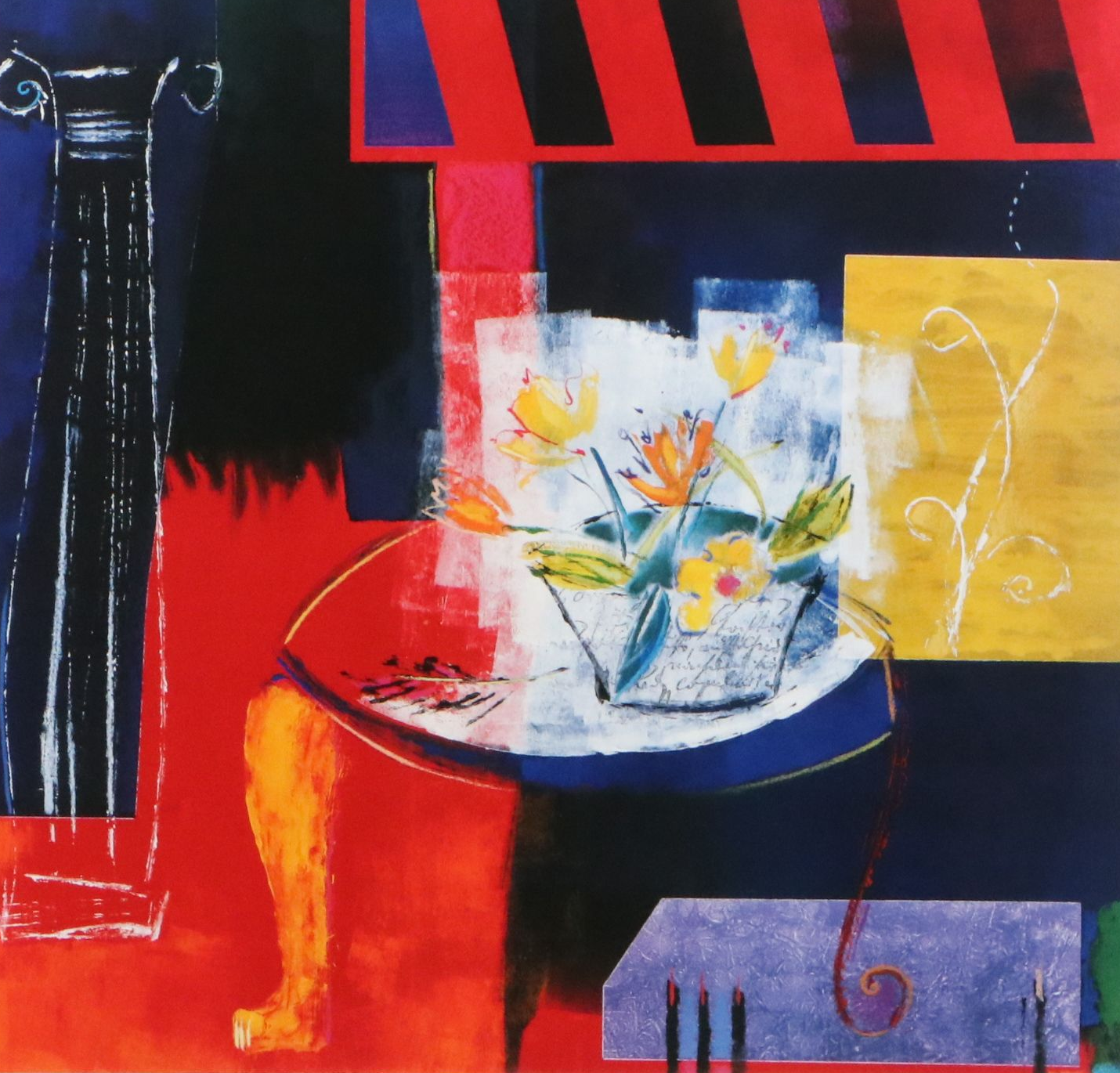 After Jennifer Hollack Offset Lithograph "Cafe Francais"
