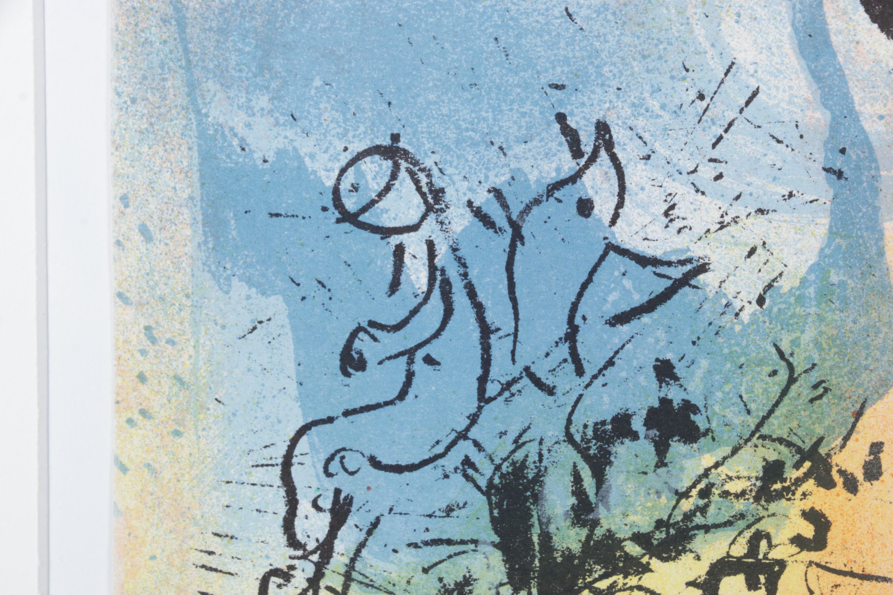 Marc Chagall Color Lithograph "Vision de Paris," 1960