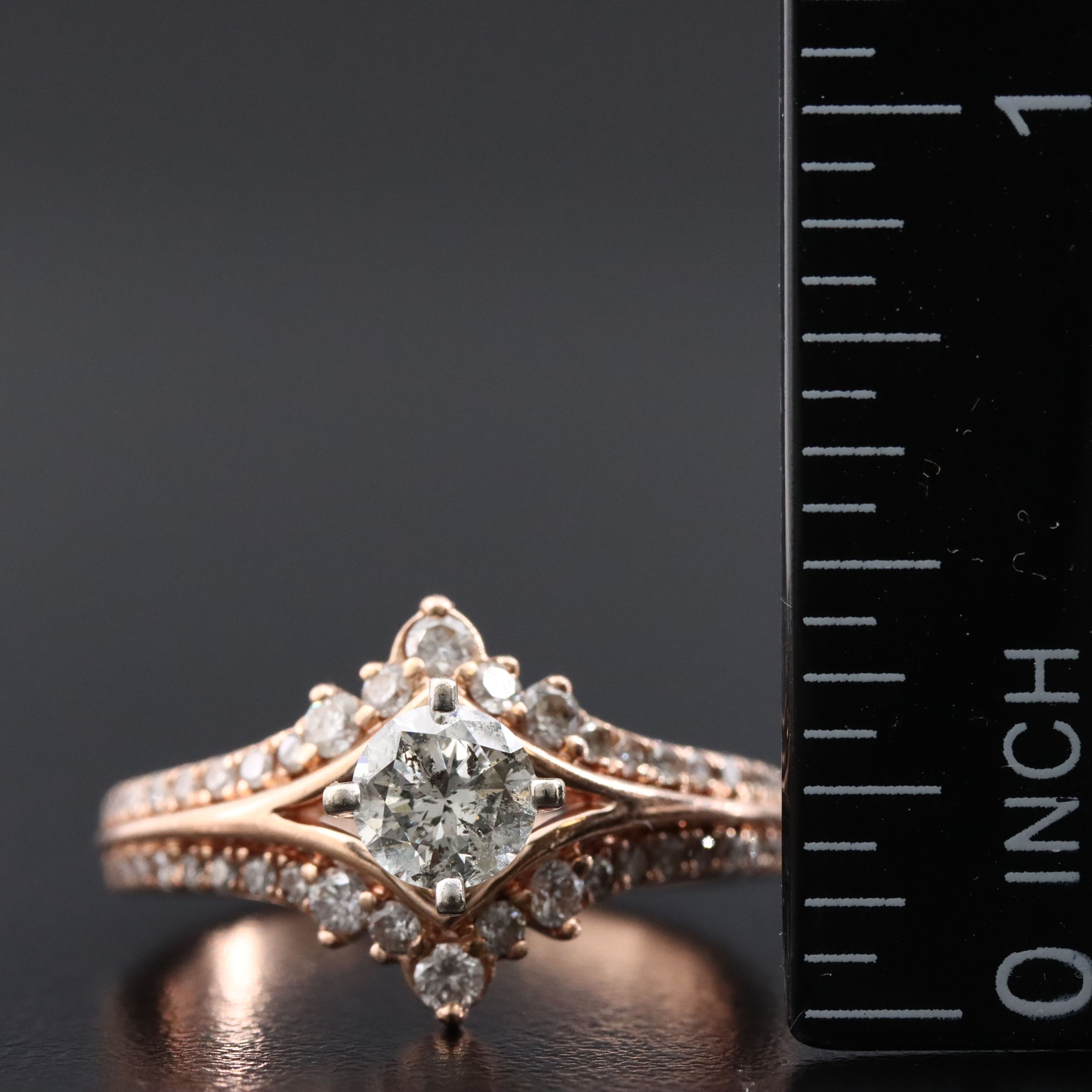 14K Rose Gold 1.00 CTW Diamond Ring