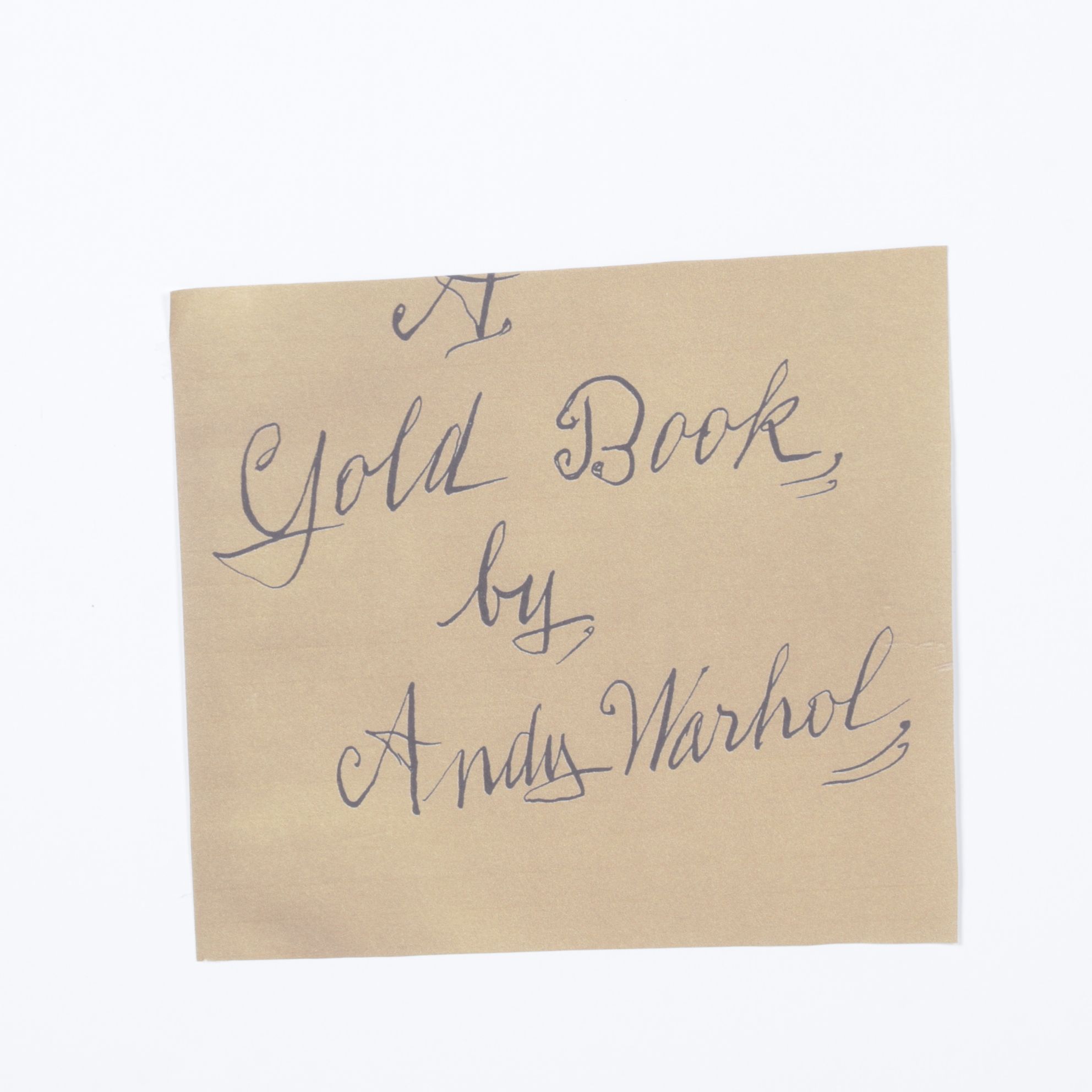 Offset Lithograph after Andy Warhol from "A Gold Book"
