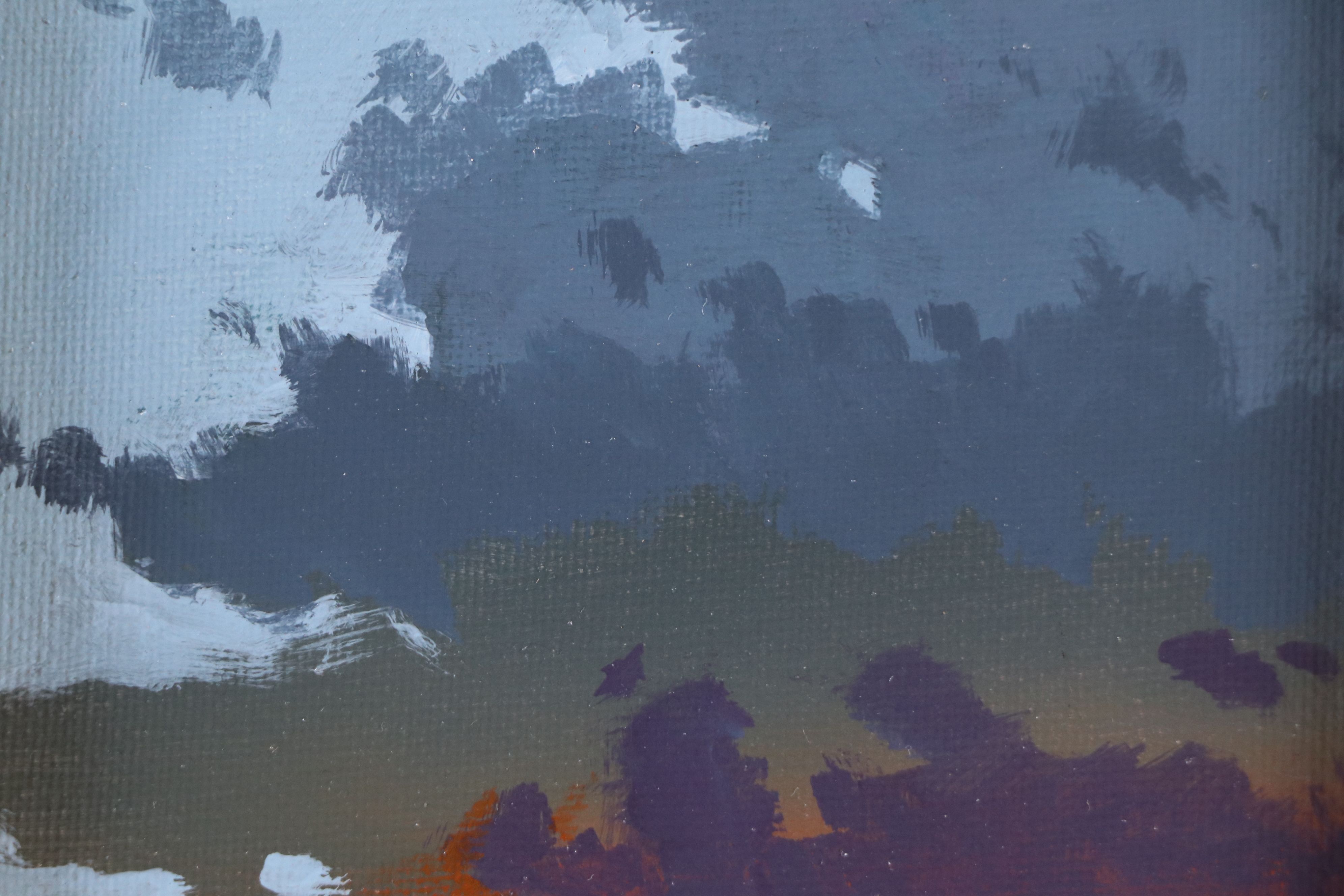 Douglas "Bumo" Johnpeer Acrylic Sunset Landscape Painting, 2024