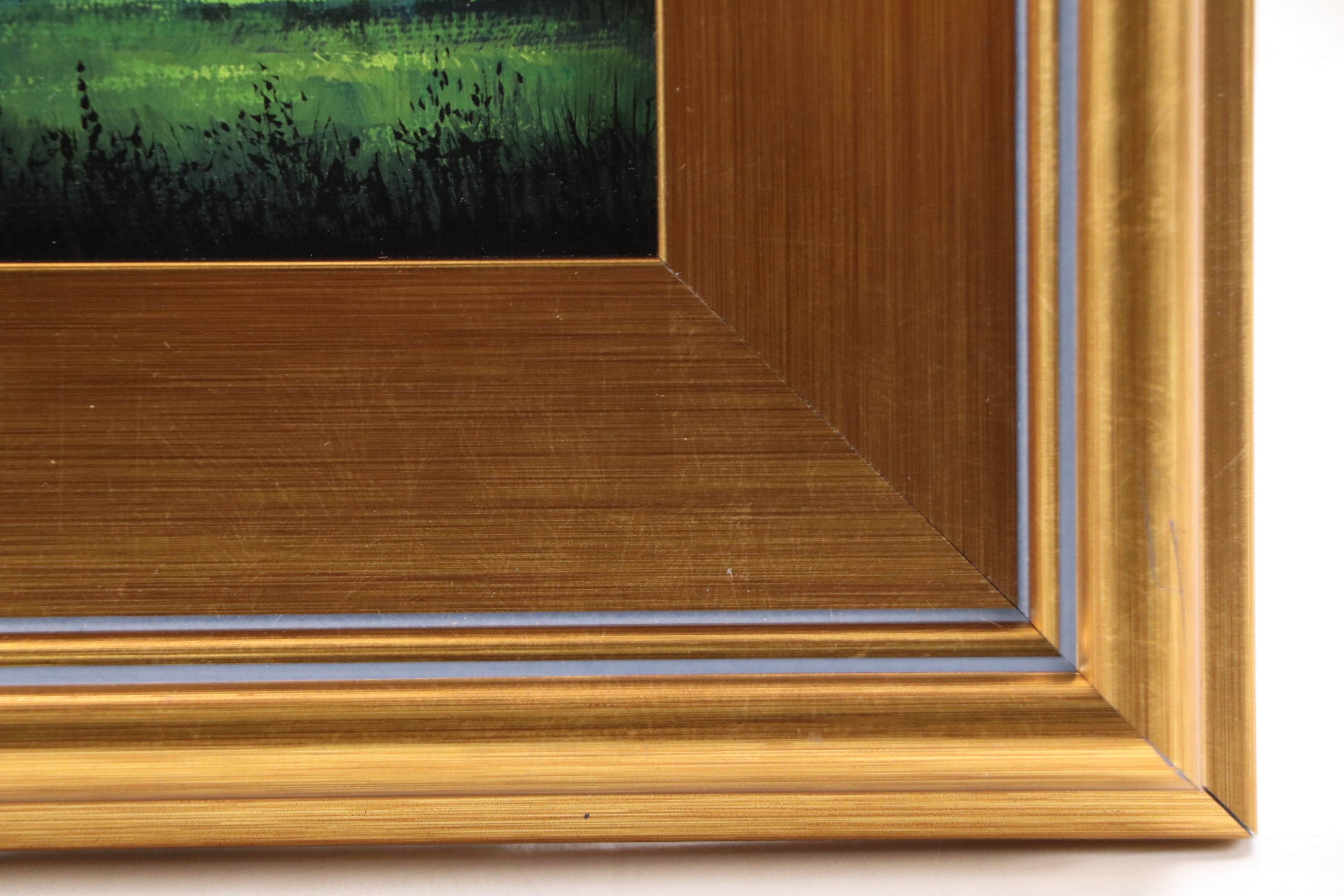 Douglas "Bumo" Johnpeer Acrylic Sunset Landscape Painting, 2024