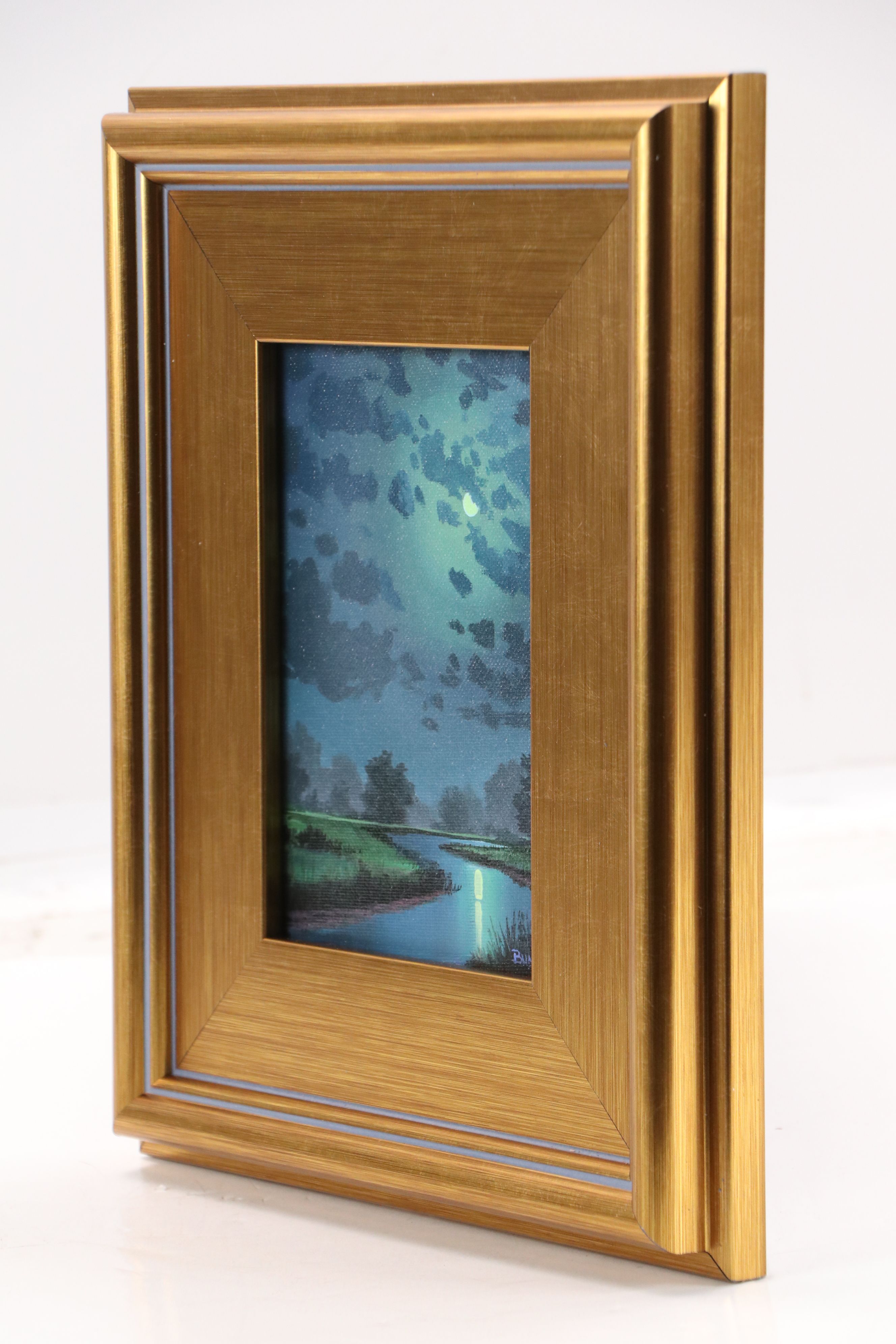 Douglas "Bumo" Johnpeer Acrylic Nocturne Landscape Painting, 2024