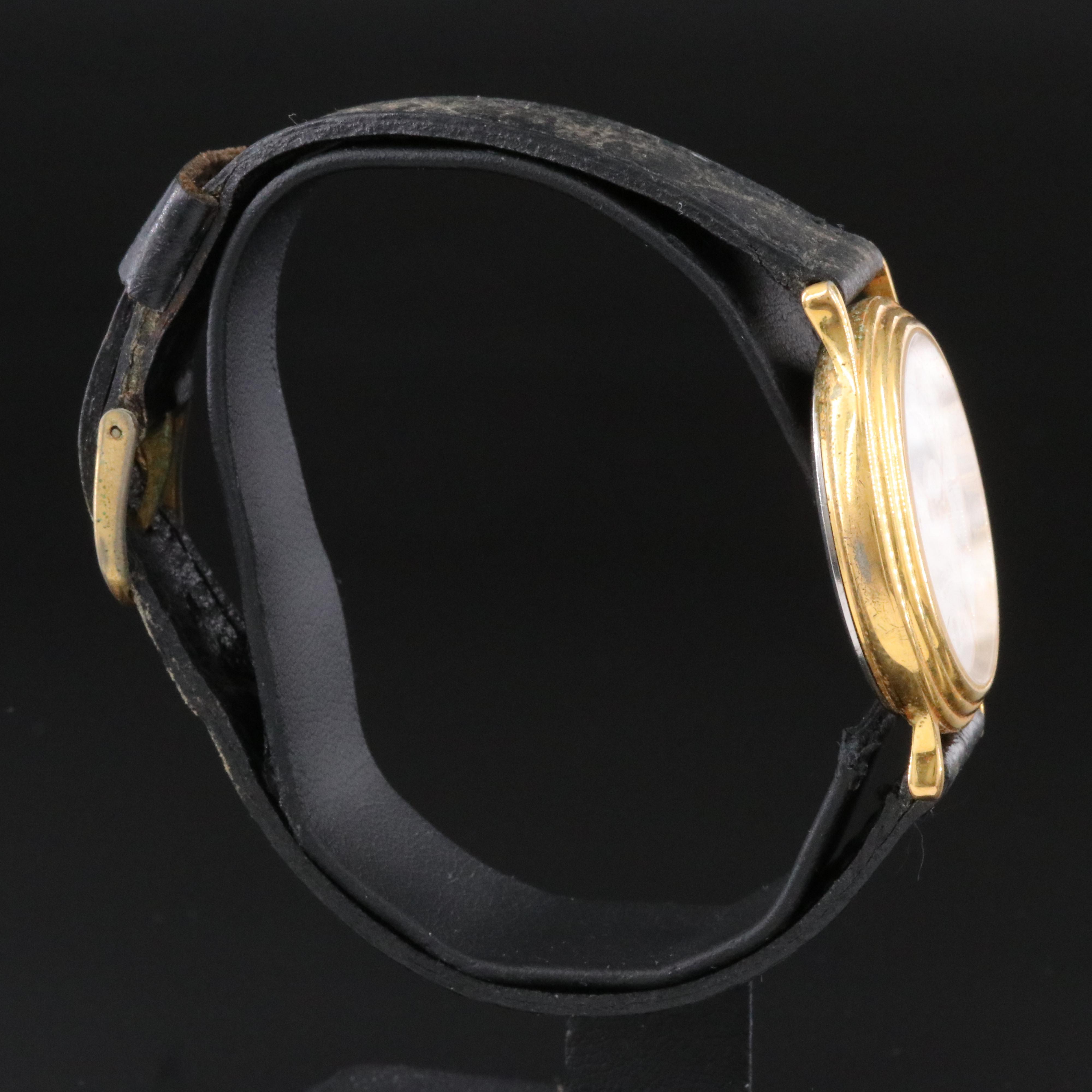 Gruen Precision Line Moon Phase Gold-Tone Quartz Watch