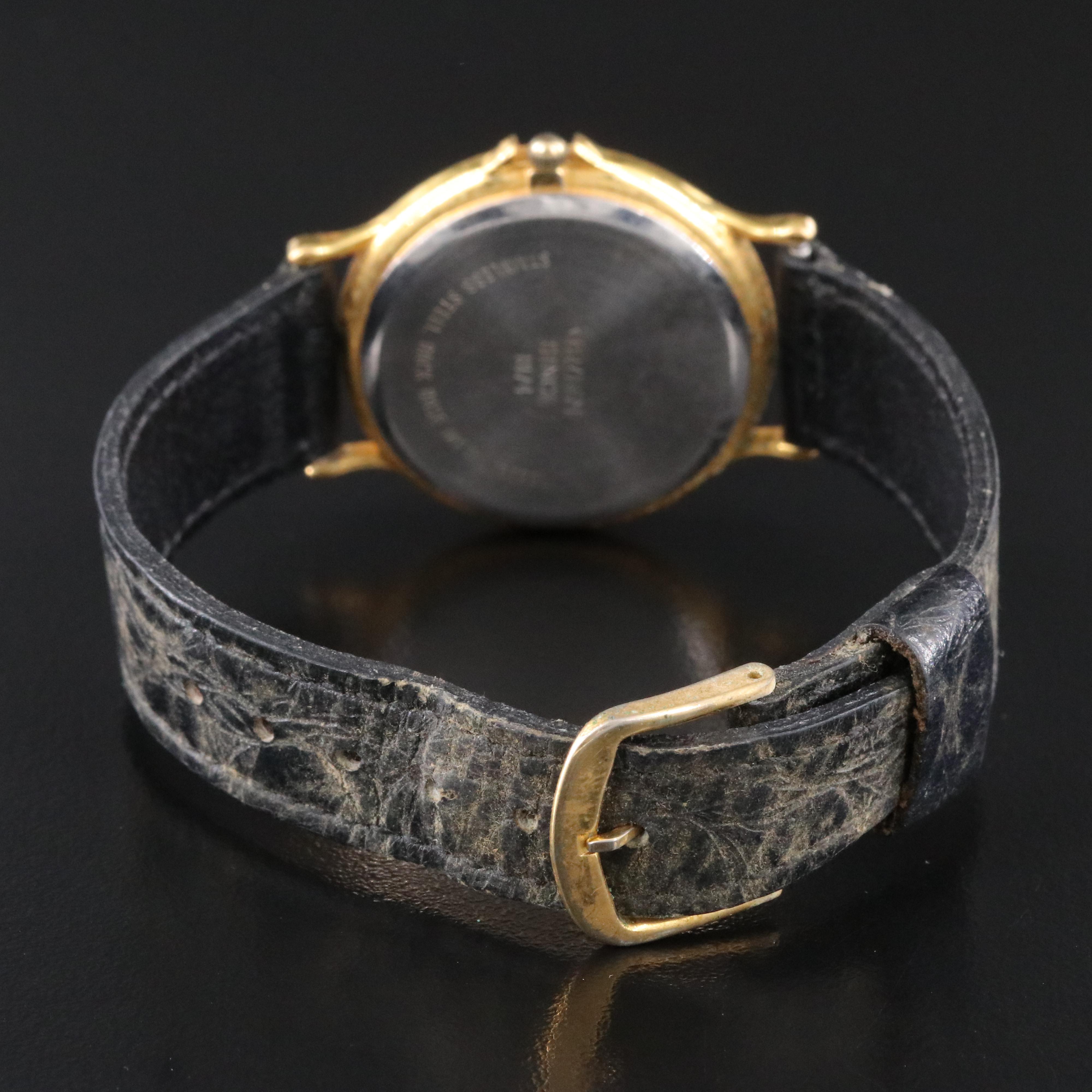 Gruen Precision Line Moon Phase Gold-Tone Quartz Watch