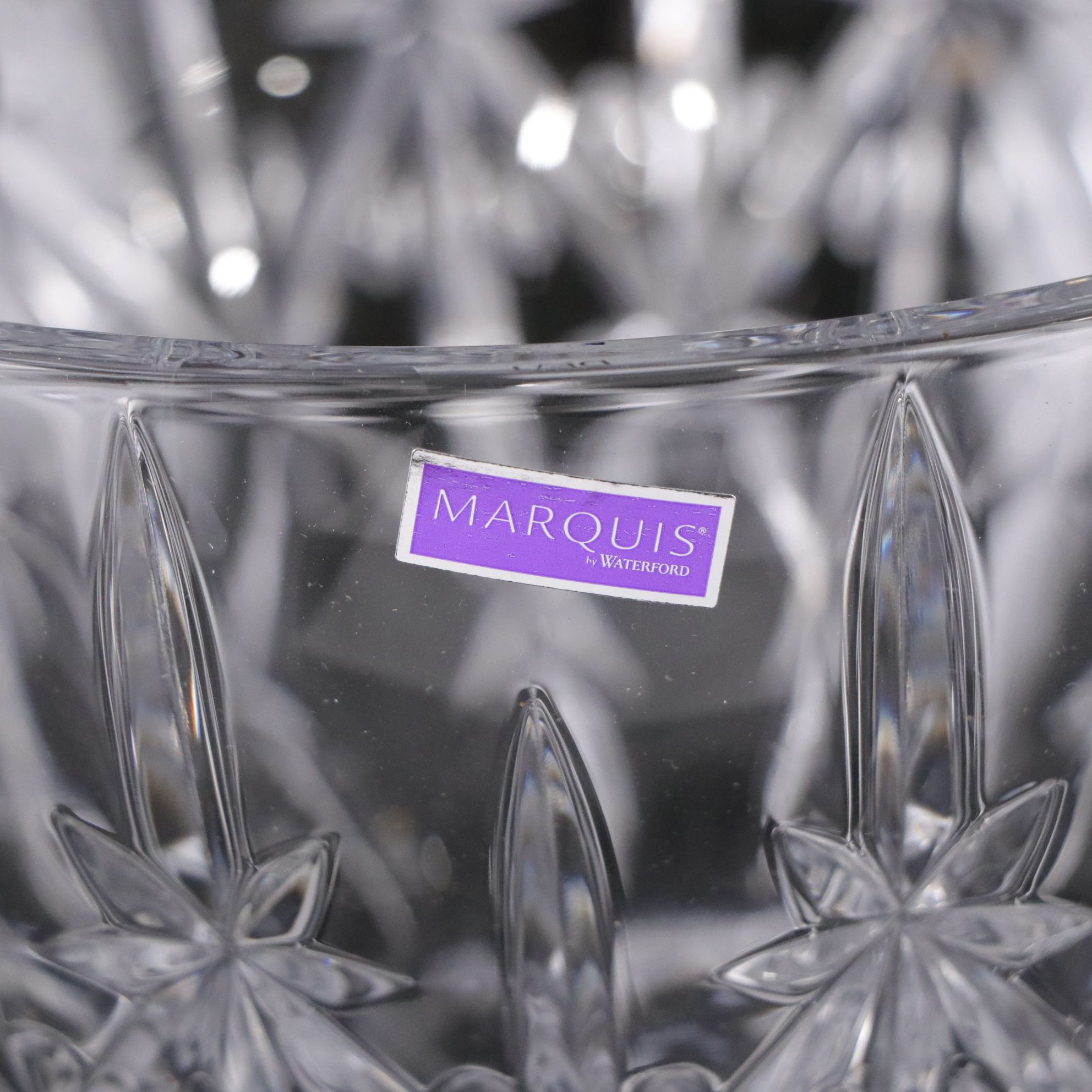 Marquis by Waterford Crystal "Sparkle" and "Quadrata" Centerpiece Bowls